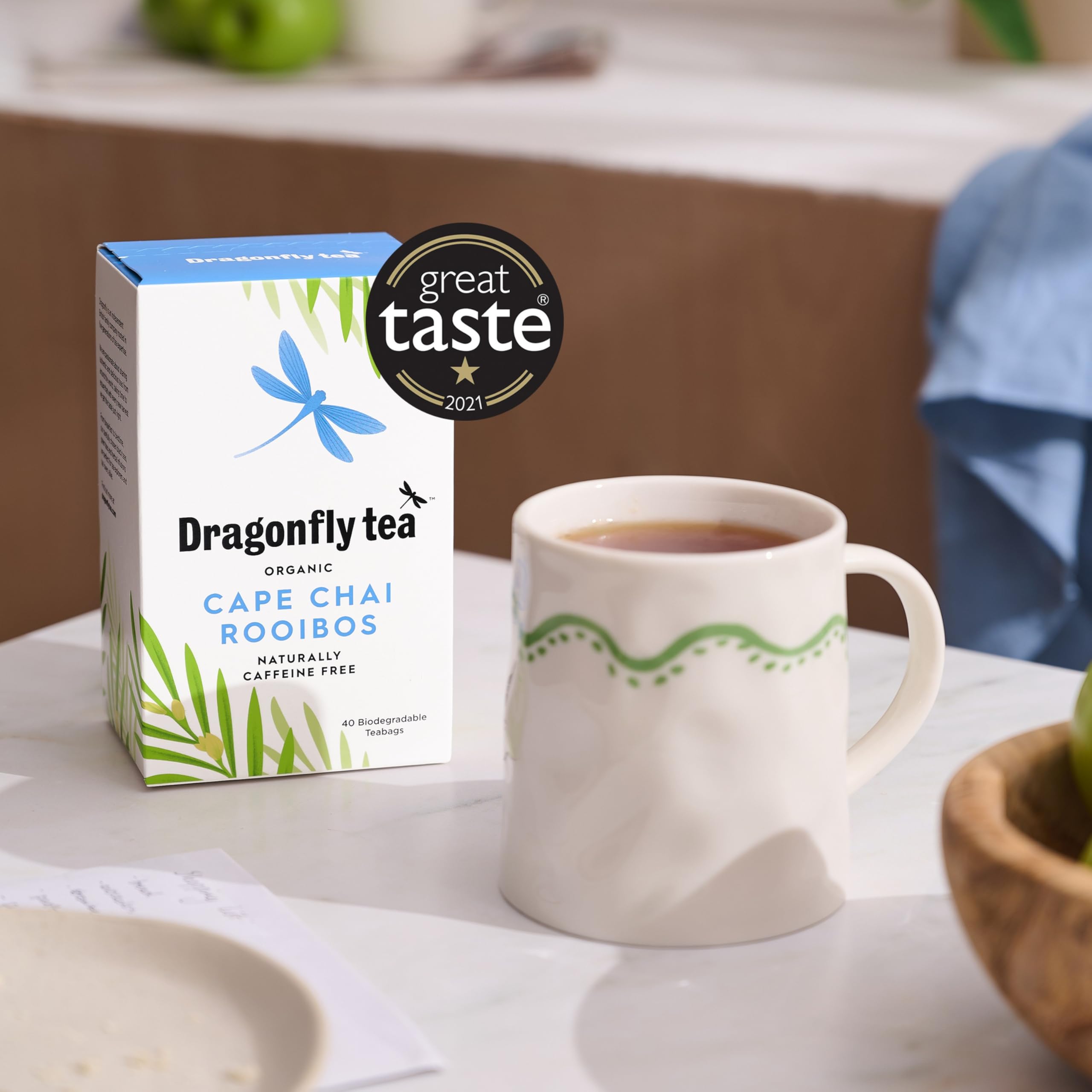 DRAGONFLY Rooibos Cape Chai Tea - Naturally Caffeine Free Herbal Tea | 160 Teabags (4x40 Pack) 3