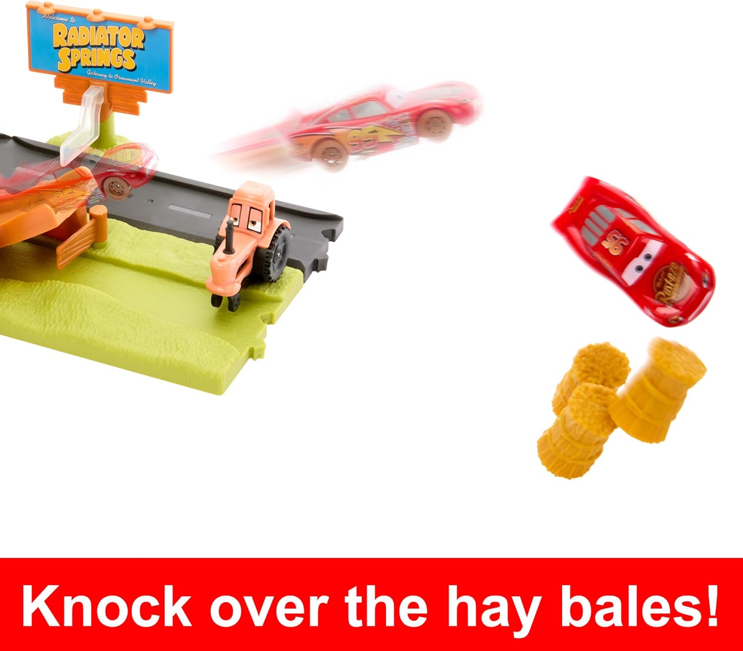 Disney and Pixar Cars Frank Escape & Stunt Race Playset - 3 Vehicles, 2 Play Modes 4