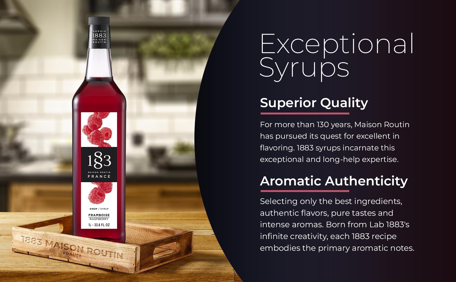 1883 MAISON ROUTIN Premium Raspberry Syrup for Cocktails & Mocktails | 1L PET Bottle 7