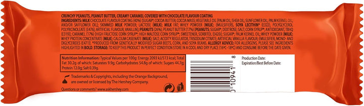 Reese's Nutrageous Peanut Butter Bar – Pack of 18 (47g Each)