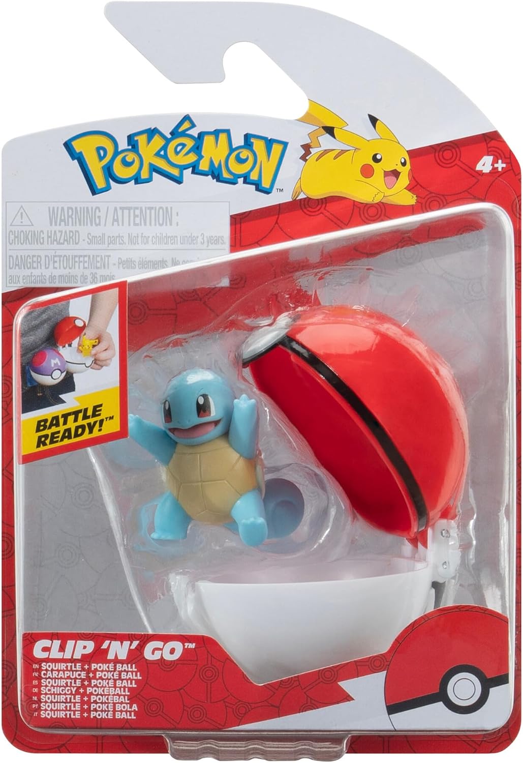 Pokémon Clip 'N' Go - Squirtle #3 with Poké Ball Action Figure 1