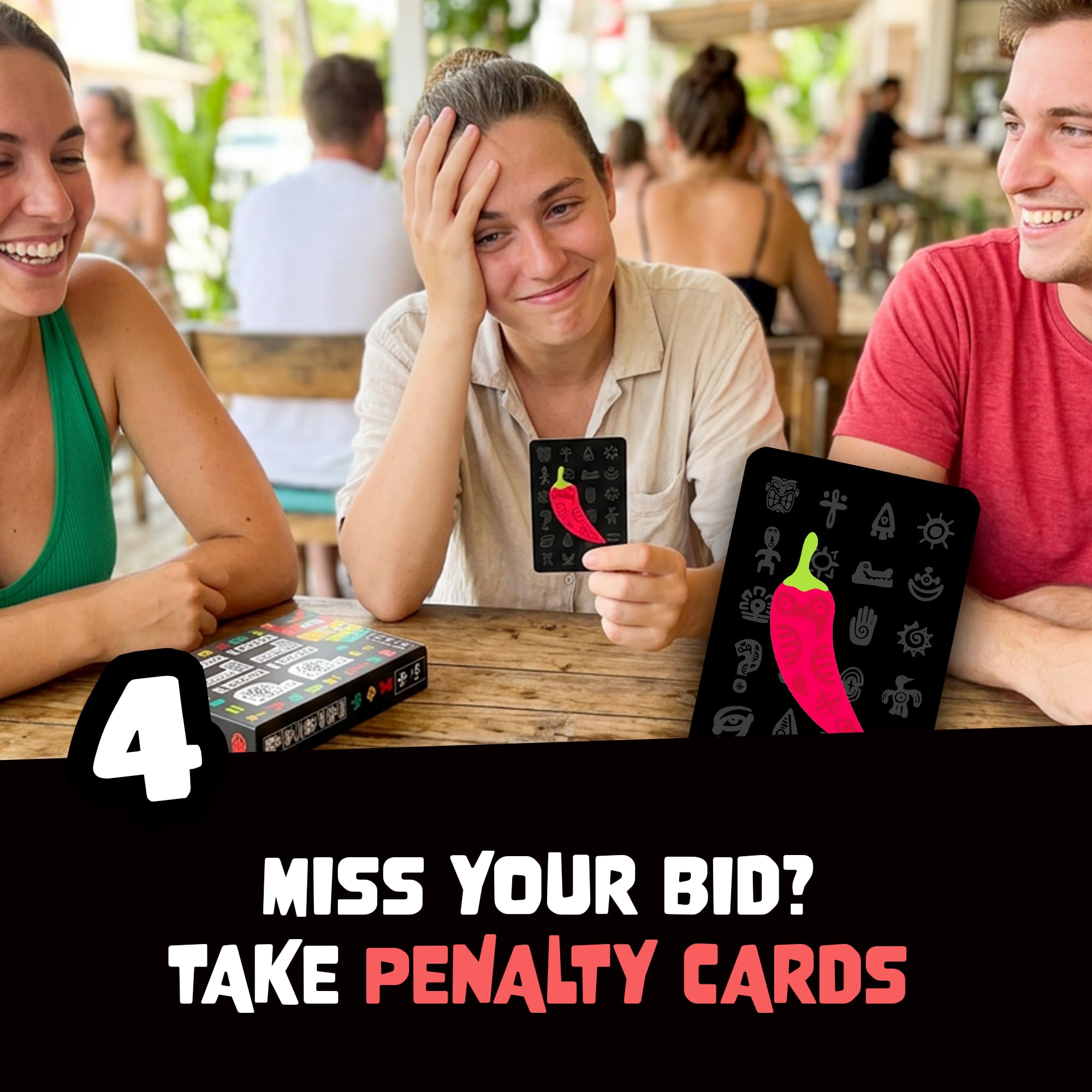ATM Gaming Pili Pili Card Game - Betting & Trick-Taking | 2-8 Players | Ages 8+ | 20 Min Playtime 7