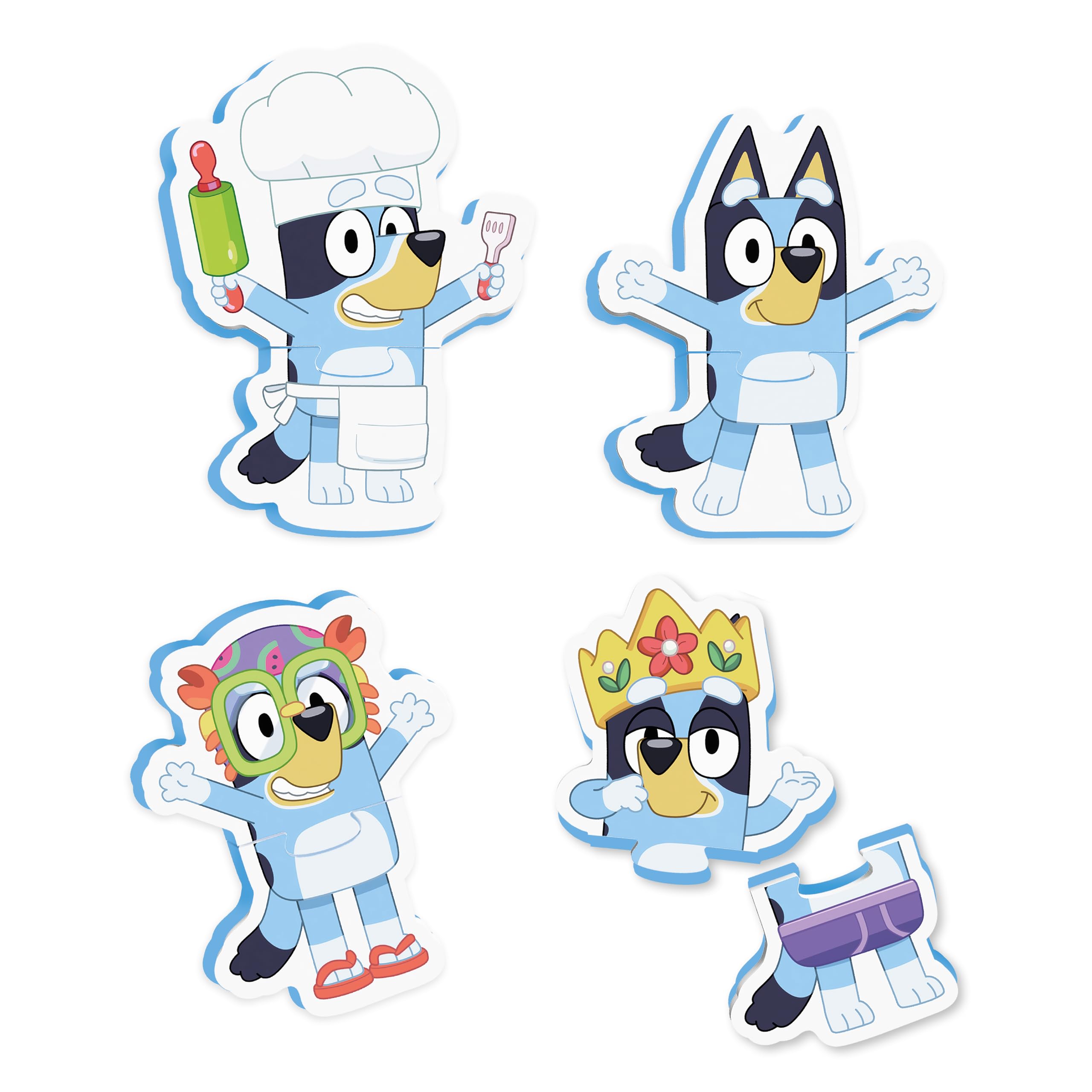 Toomies Bluey Bath Puzzle - 8-Piece Foam Jigsaw Set | Ages 18+ Months 1