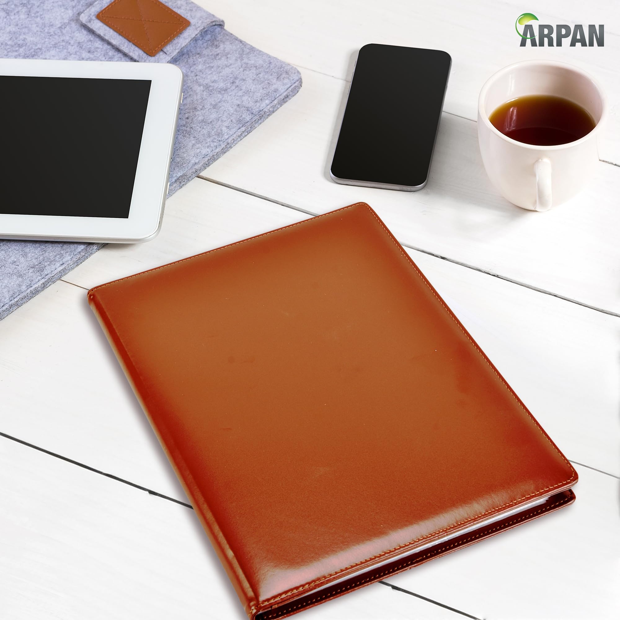 ARPAN A4 Brown Professional Display Presentation Book | 48 Pockets (96 Views) | PU Material 5
