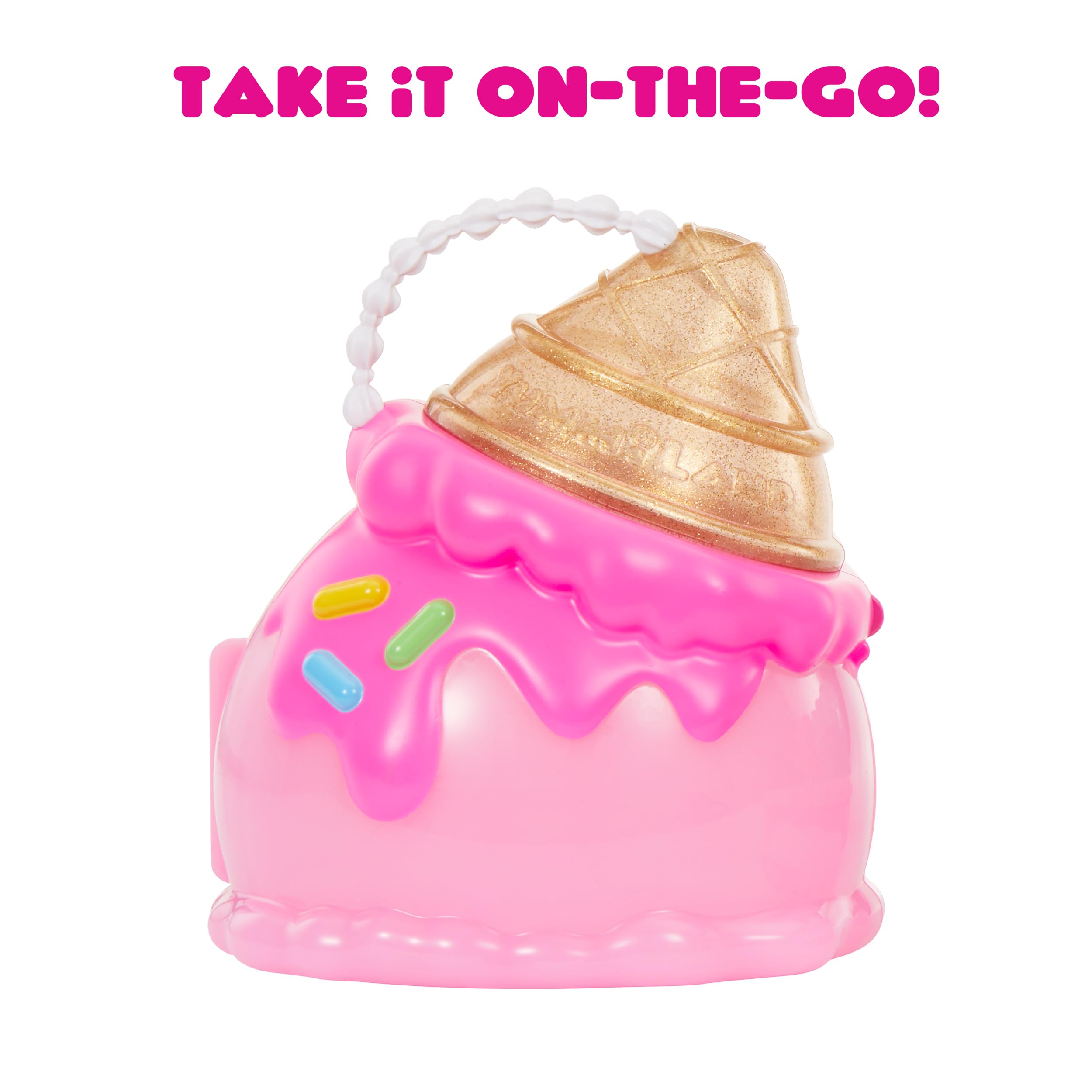 Yummiland Beauty Bag Playset - Ice Cream Cone with Bianca Bubblegum Lip Gloss Doll & Real Nail Care Accessories 17