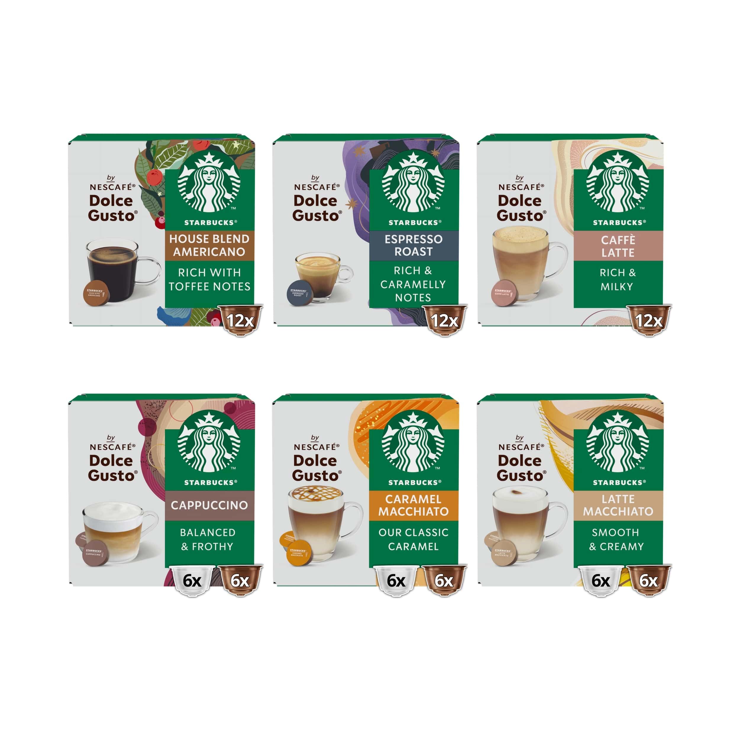 STARBUCKS Mixed Coffee Capsule Variety Pack for NESCAFÉ Dolce Gusto | 72 Count 2