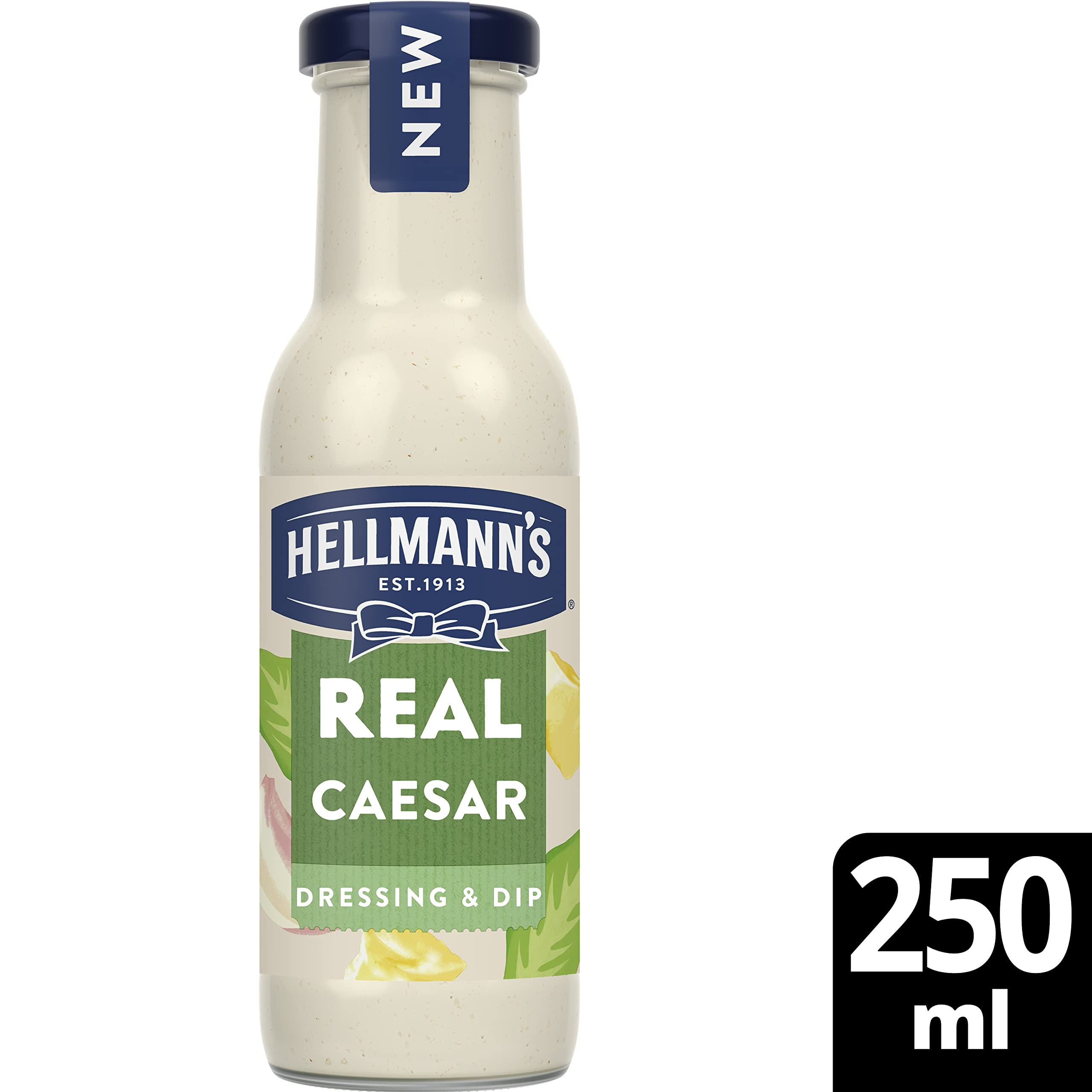 Hellmann's Real Caesar Salad Dressing & Dip – Cremig-würziges Dressing mit italienischem Käse und Knoblauch, 460 g