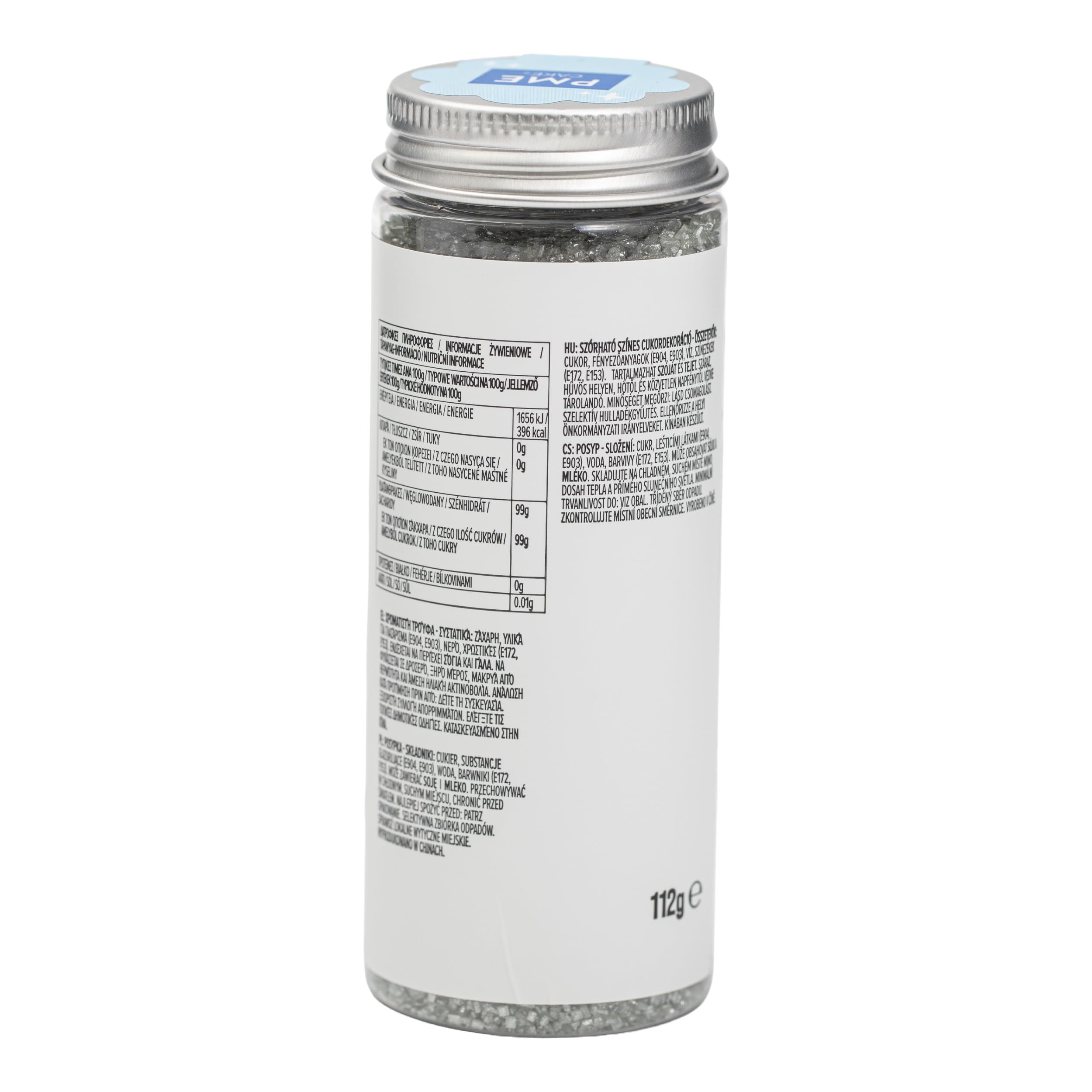 PME Cake Sprinkle Sugars - Silver | 112g | Sugar Sprinkles for Cupcakes & Cakes
