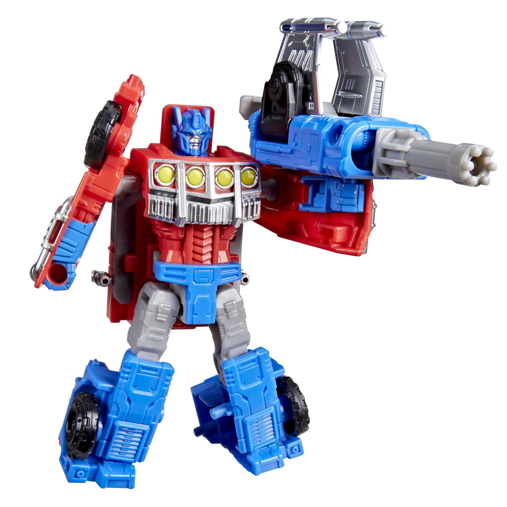 Transformers Optimus Prime Armored Cyber Changers Action Figure | 2-Step Conversion | 4-Inch 1