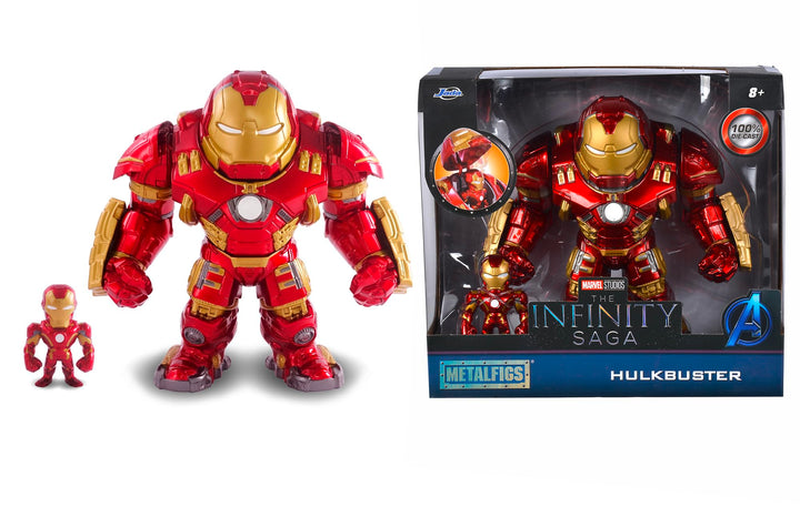 Jada Marvel Hulkbuster Armour with Iron Man Die-Cast Figure - 6 Inch Metallic Action Figure