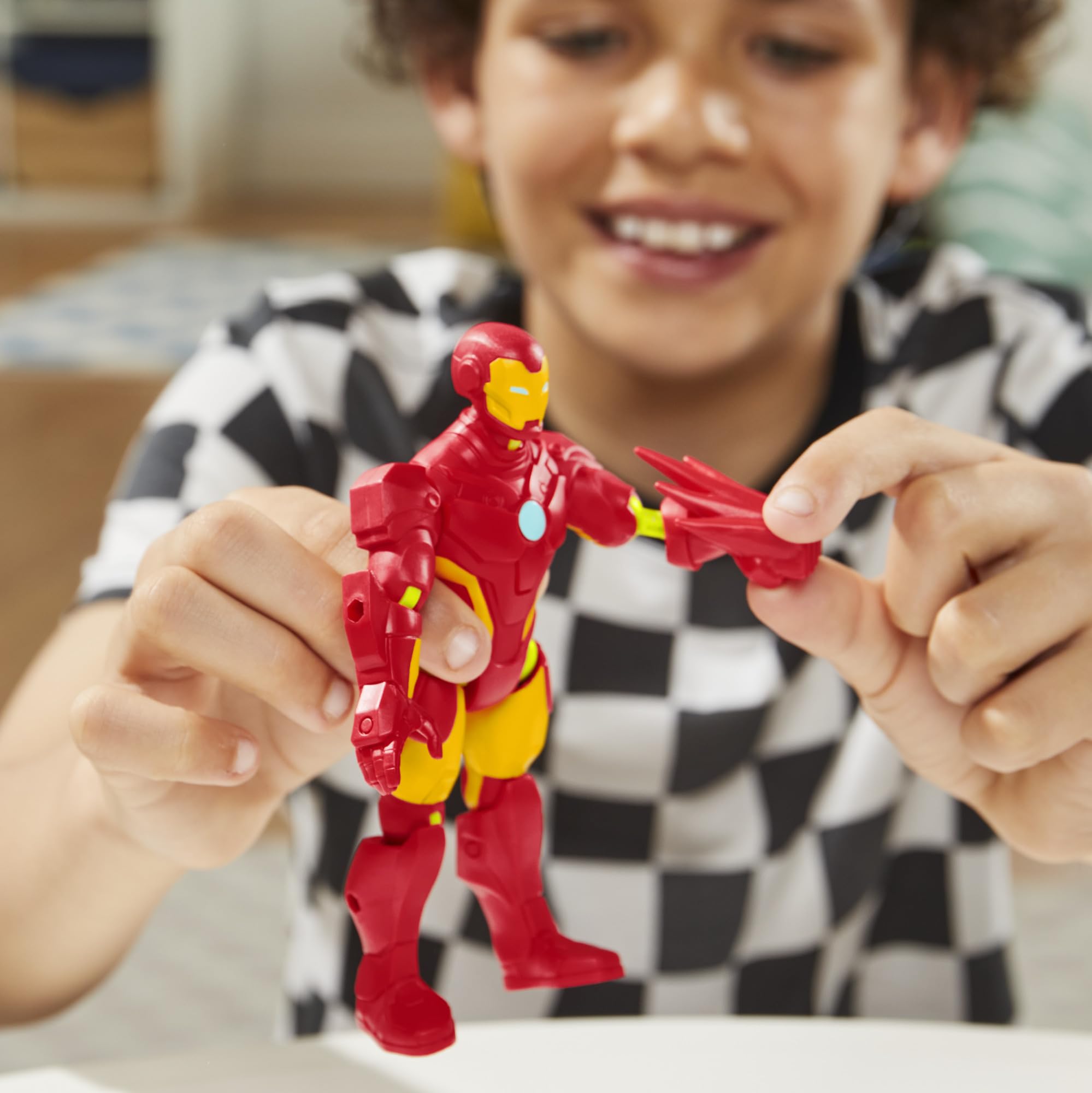 Marvel Press MixMashers Iron Man Action Figure - 5-inch Scale, Mix & Match Parts | Ages 4+ 6