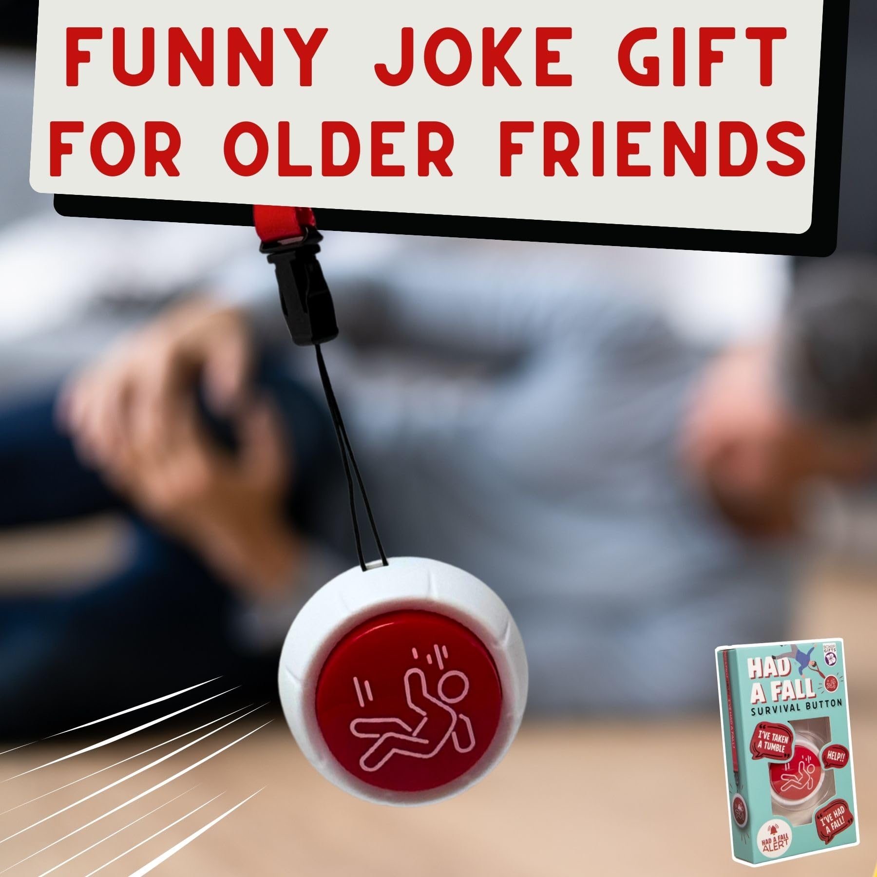 Boxer Gifts Had a Fall Old Age Joke Survival Button | Unisex Adult | Multicolor Plastic 3