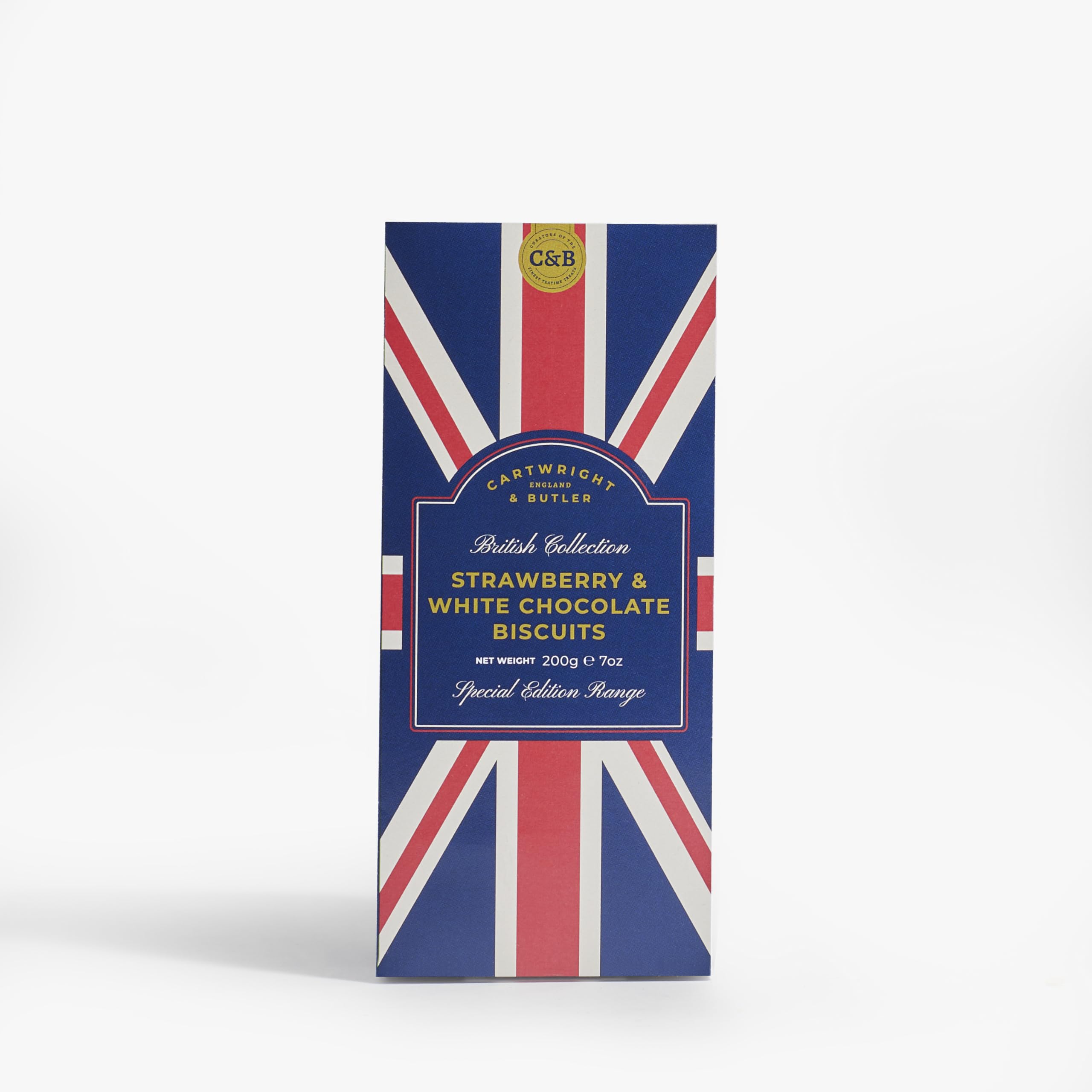 Cartwright & Butler Great British Collection - Strawberry & White Chocolate Biscuits | 200g Carton