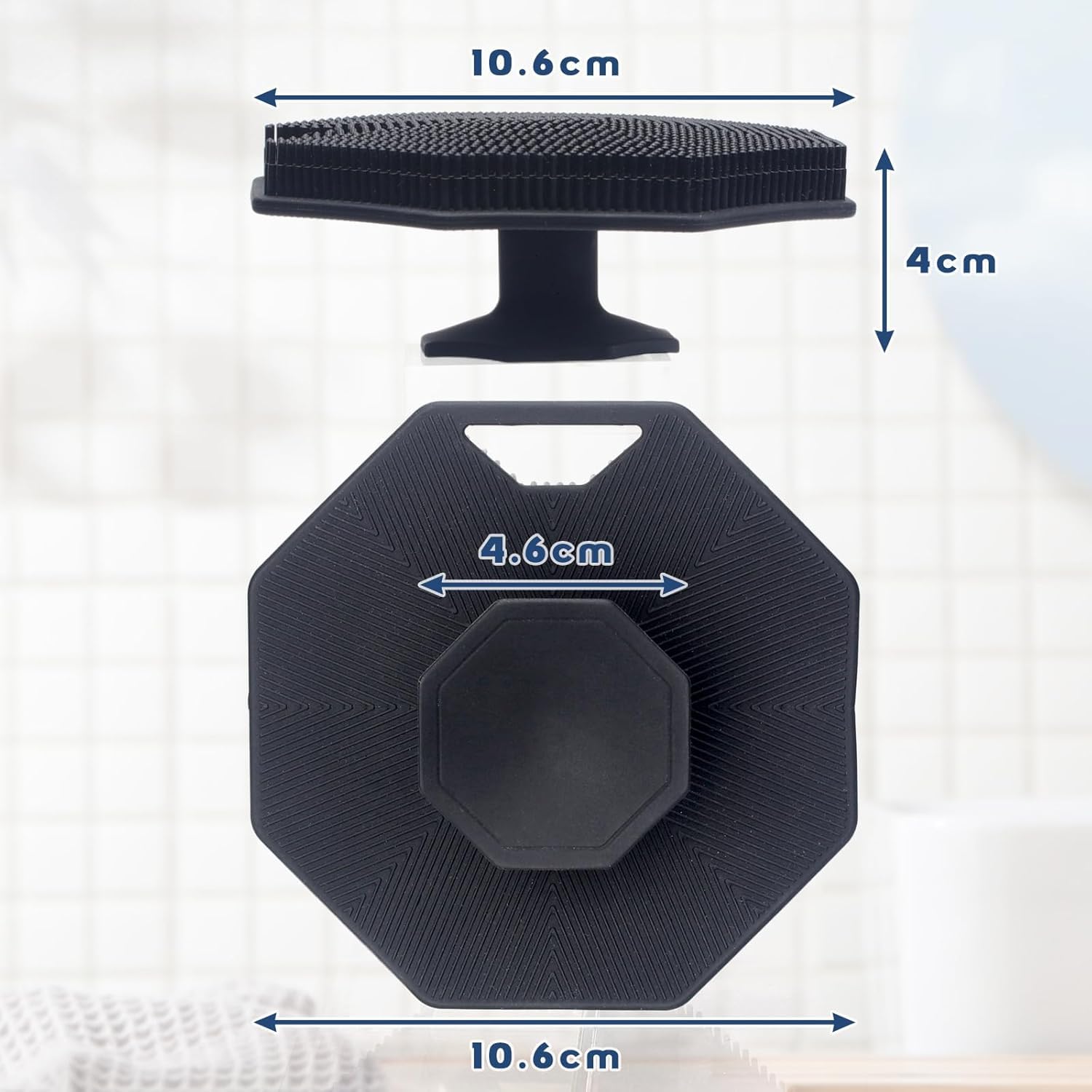 Alyvisun Silicone Body Scrubber - Gentle Exfoliating & Massaging Brush | Black 2