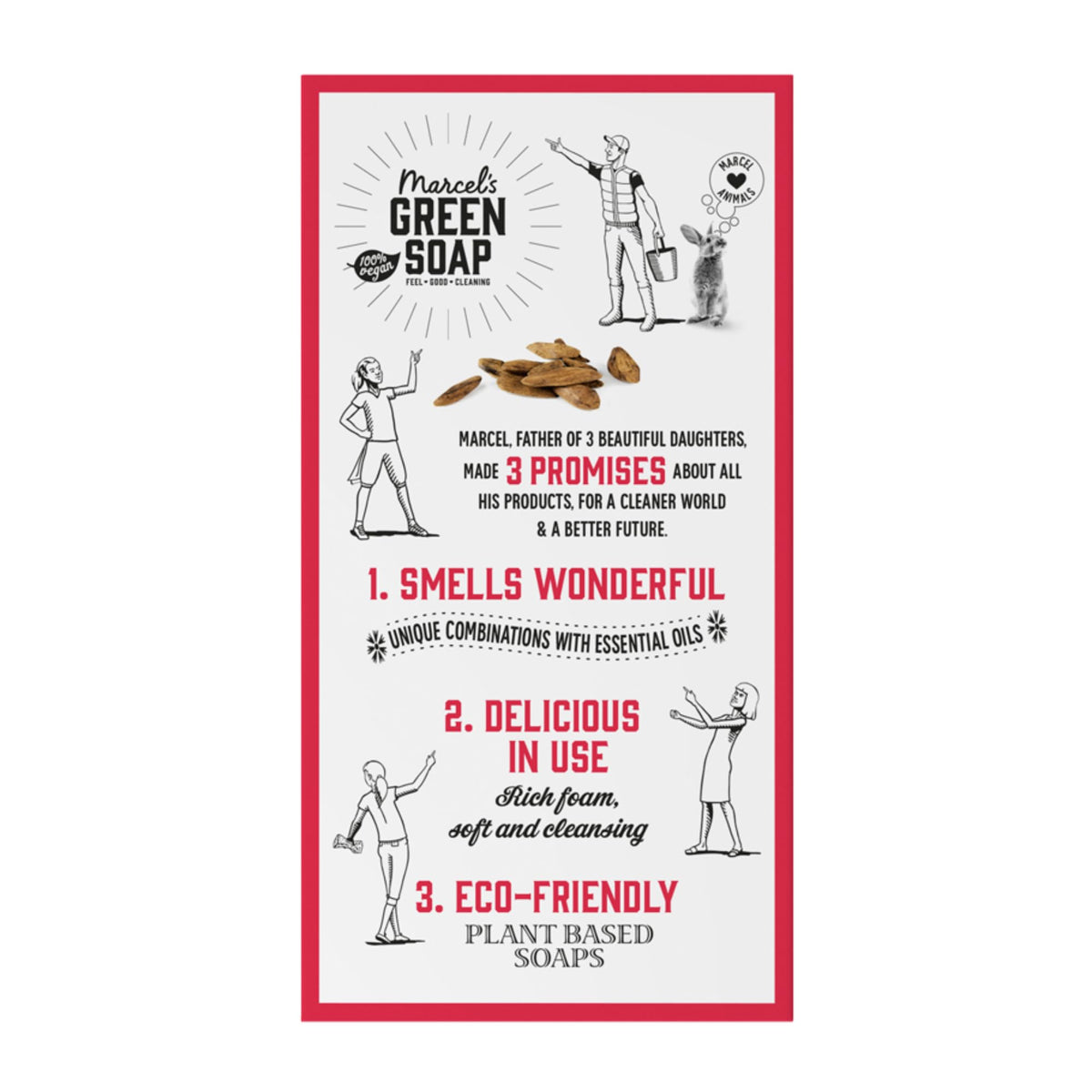 Marcel's Green Soap Argan & Oudh Body Bar - Moisturizing, 150g, Vegan, Plastic-Free