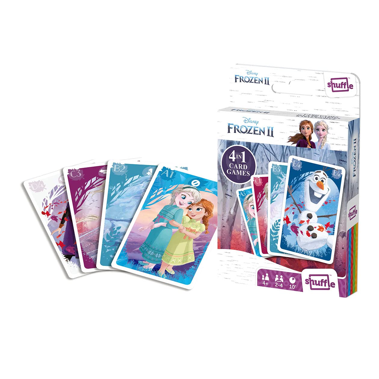 Shuffle Disney Frozen 2 4 in 1 Card Game | Ages 4+ | 2-4 Players | 10 Min Play Time 1