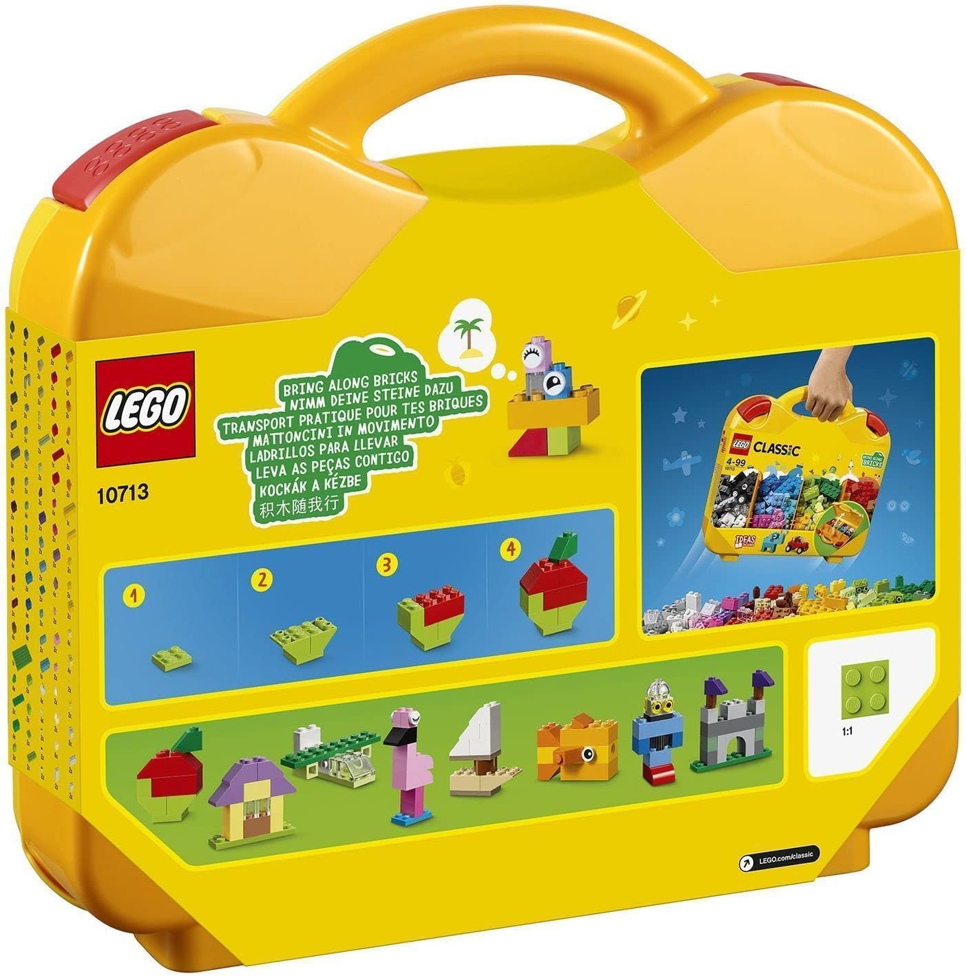 LEGO Classic Kreativ-Koffer 10713 – Tragbares Bauset für Kinder ab 4 Jahren 4