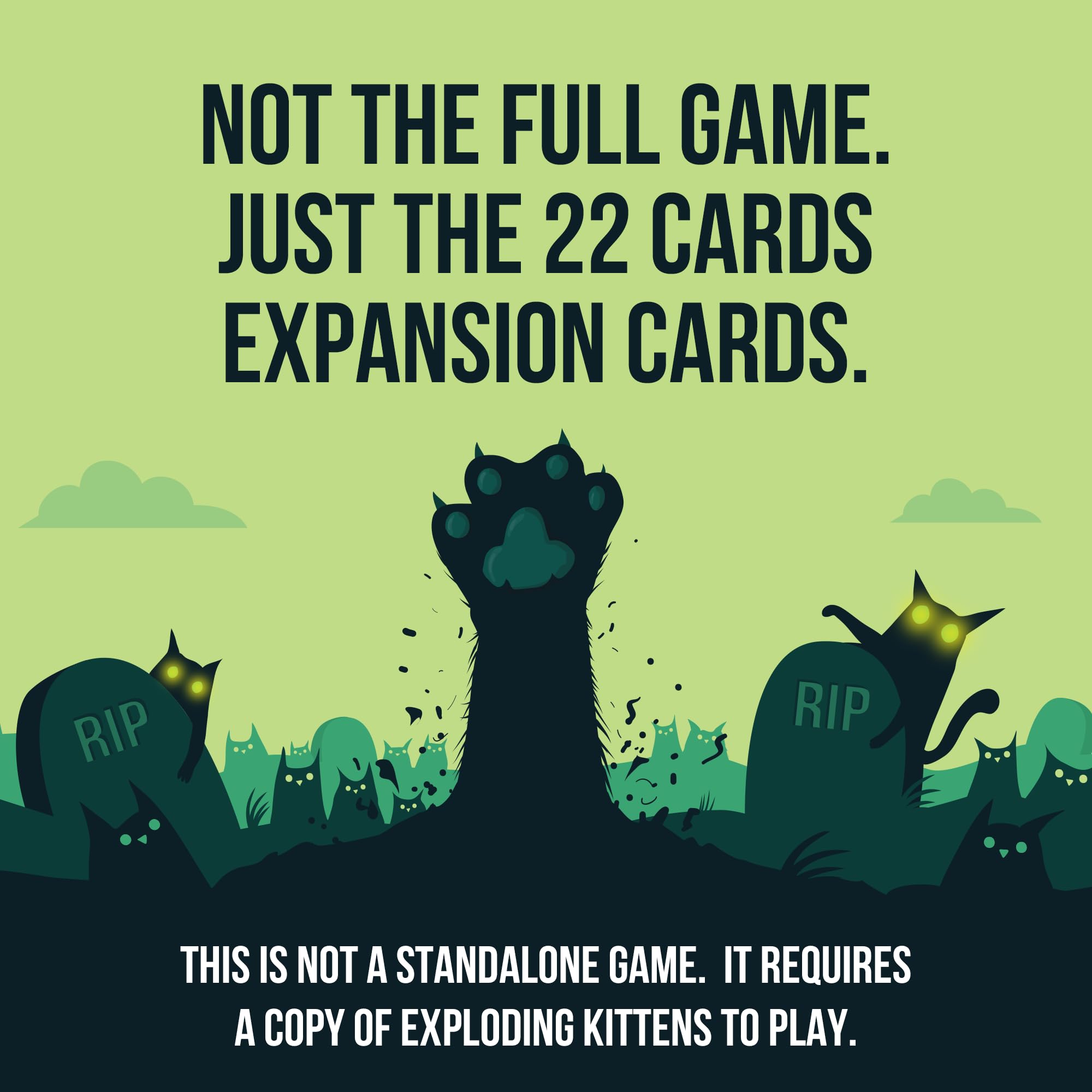 Exploding Kittens Zombie Kittens Expansion Pack | 2-5 Players | Ages 7+ 5
