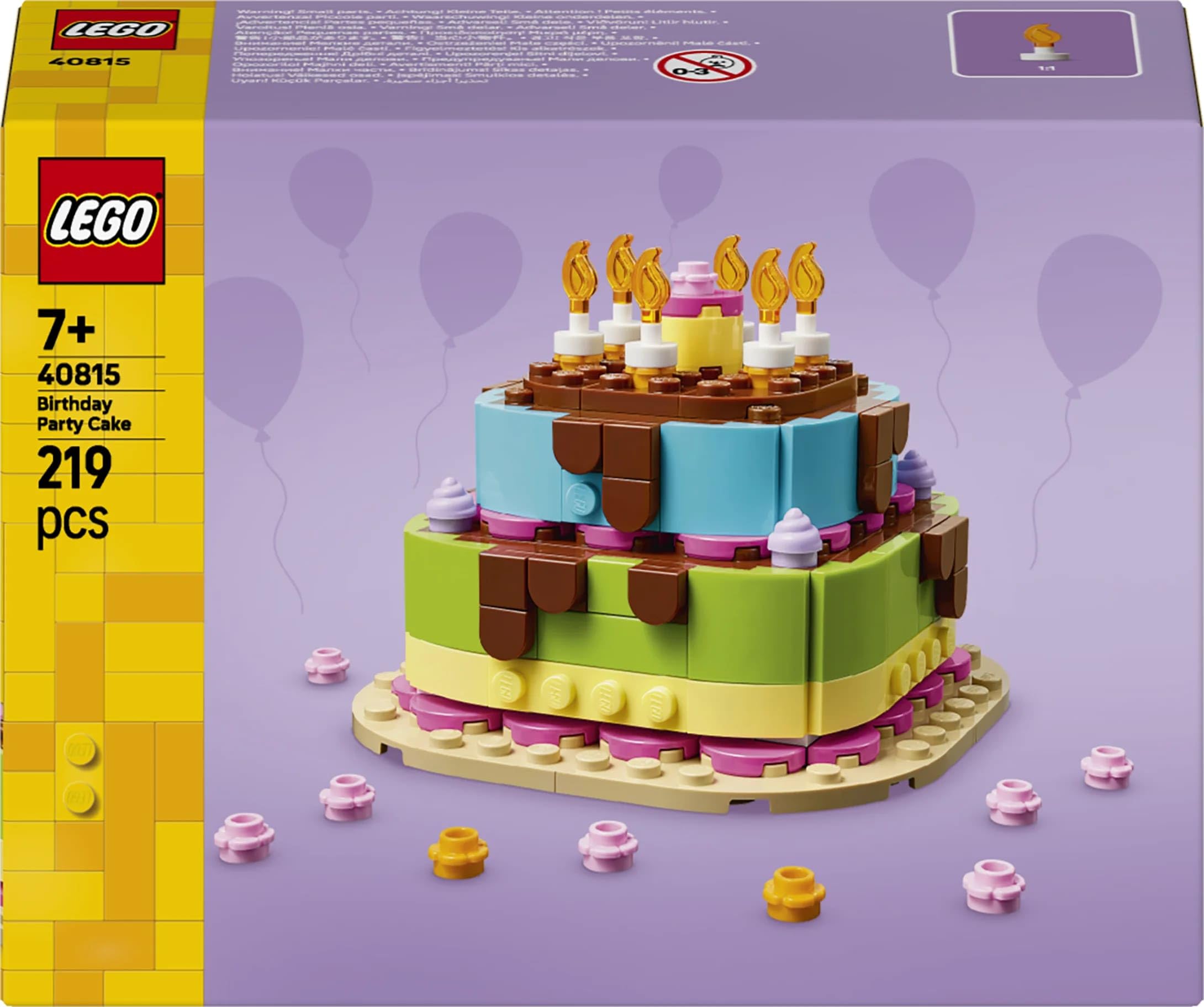 LEGO Birthday Party Cake Building Set - Customizable Decorations & 10 Candles | Model 40815 6