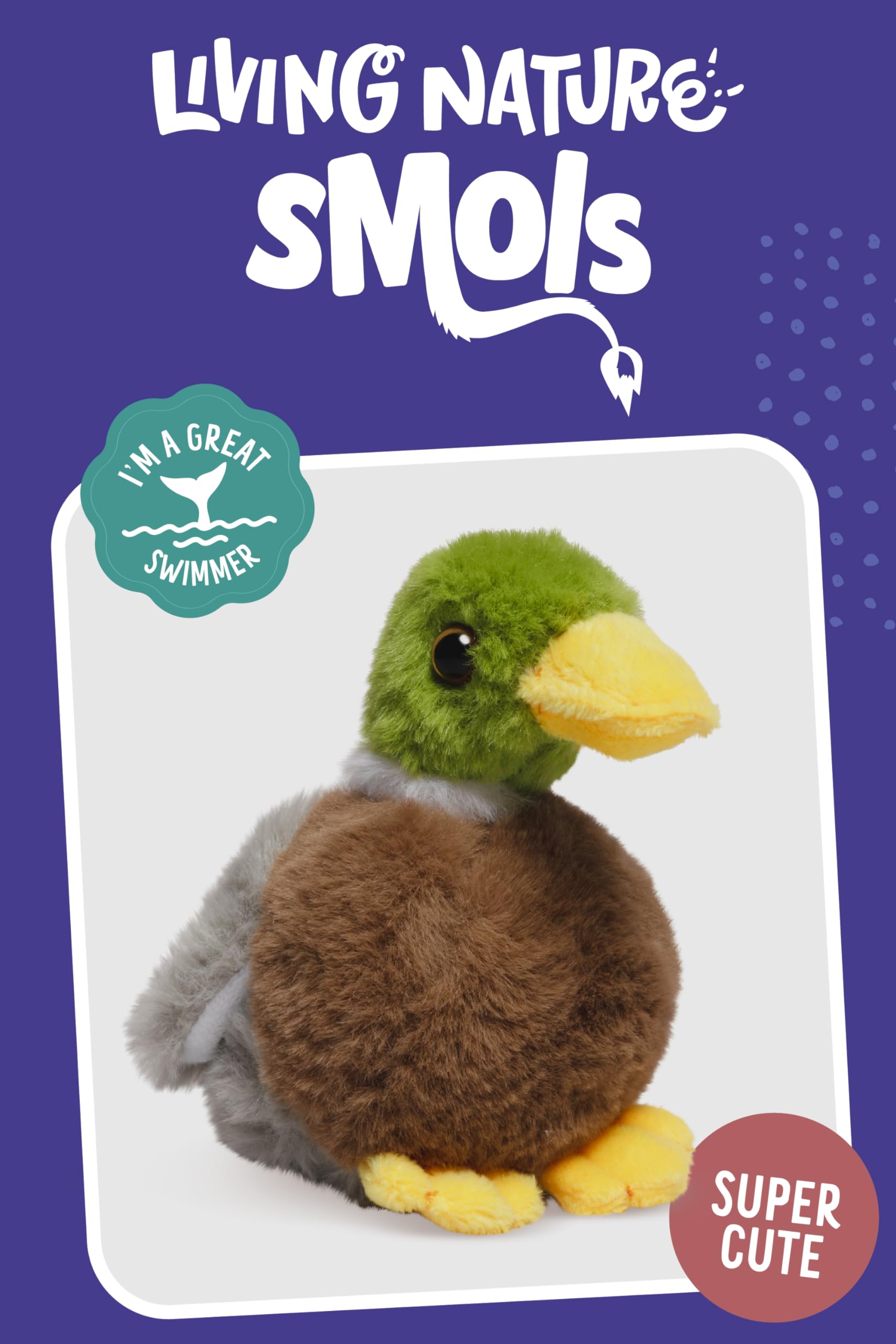 Living Nature SMOLS Mallard Duck Plush Toy | Soft Stuffed Animal | 130mm 2