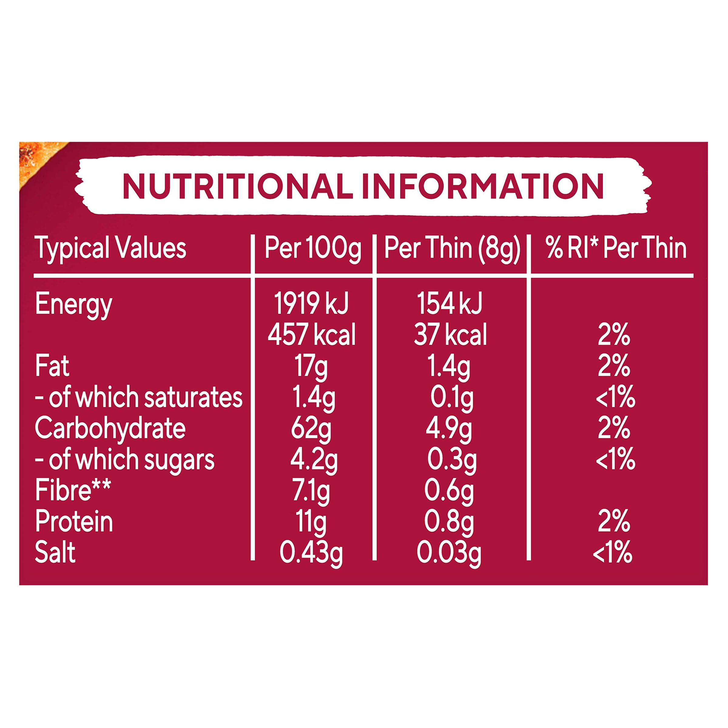Ryvita Thins Snack It Smoky BBQ Flavour 125g Pack of 6 5