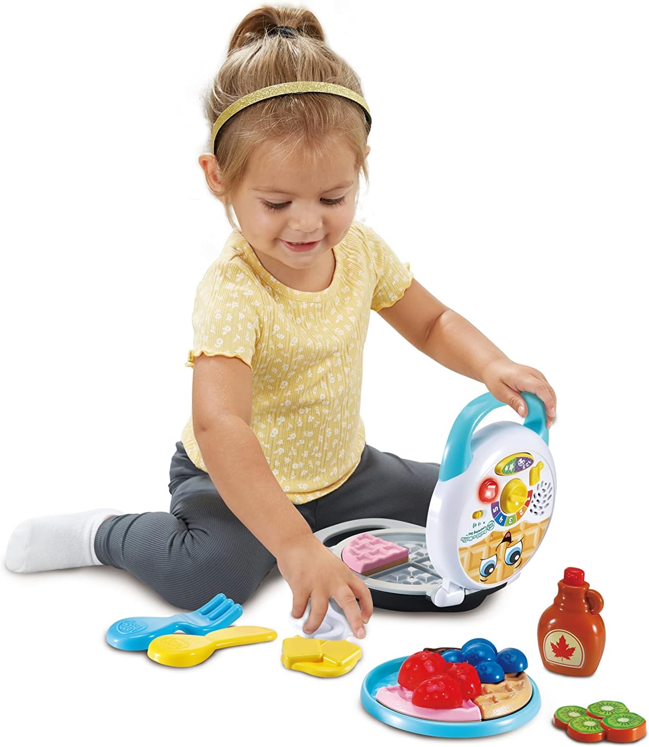 LeapFrog Build-a-Waffle Learning Set - Interactive Role Play Kitchen Toy for Toddlers 12M+ 3