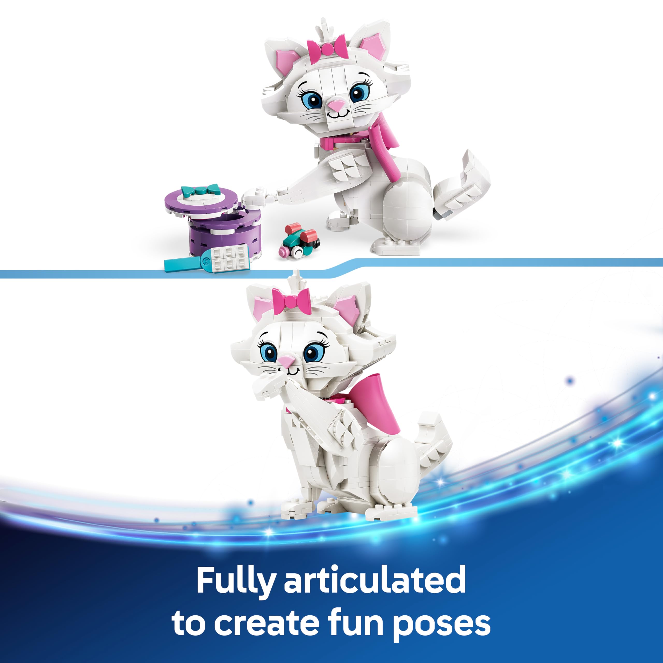 LEGO Disney The Aristocats Adorable Marie Building Set (Ages 7+) - Posable Cat Figure with Accessories 4