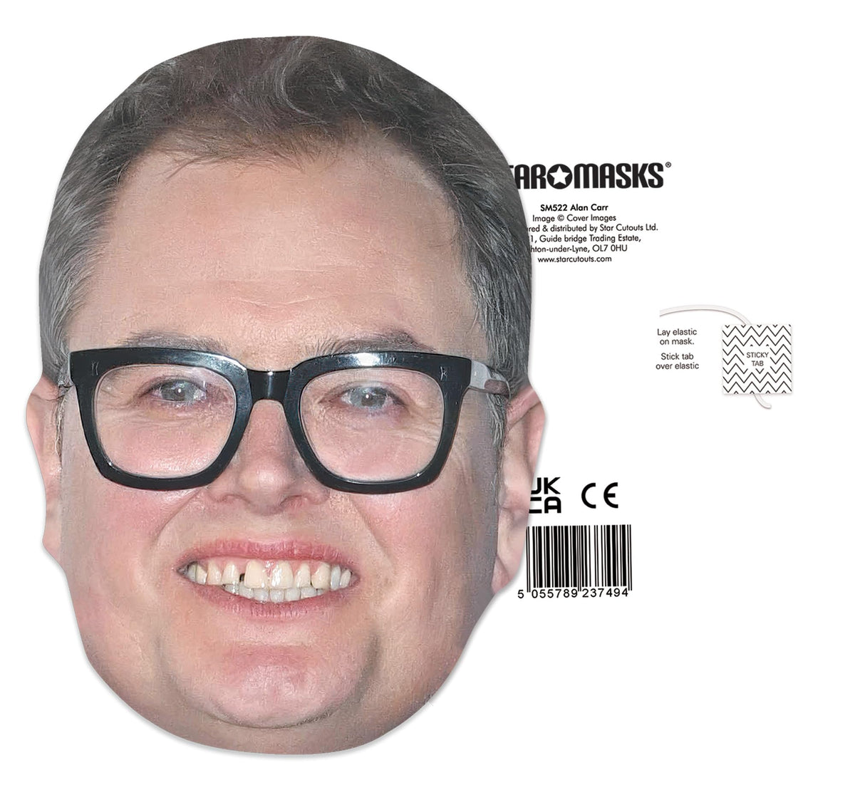 Star Cutouts Alan Carr Cardboard Face Mask - 1 Piece, Regular Size