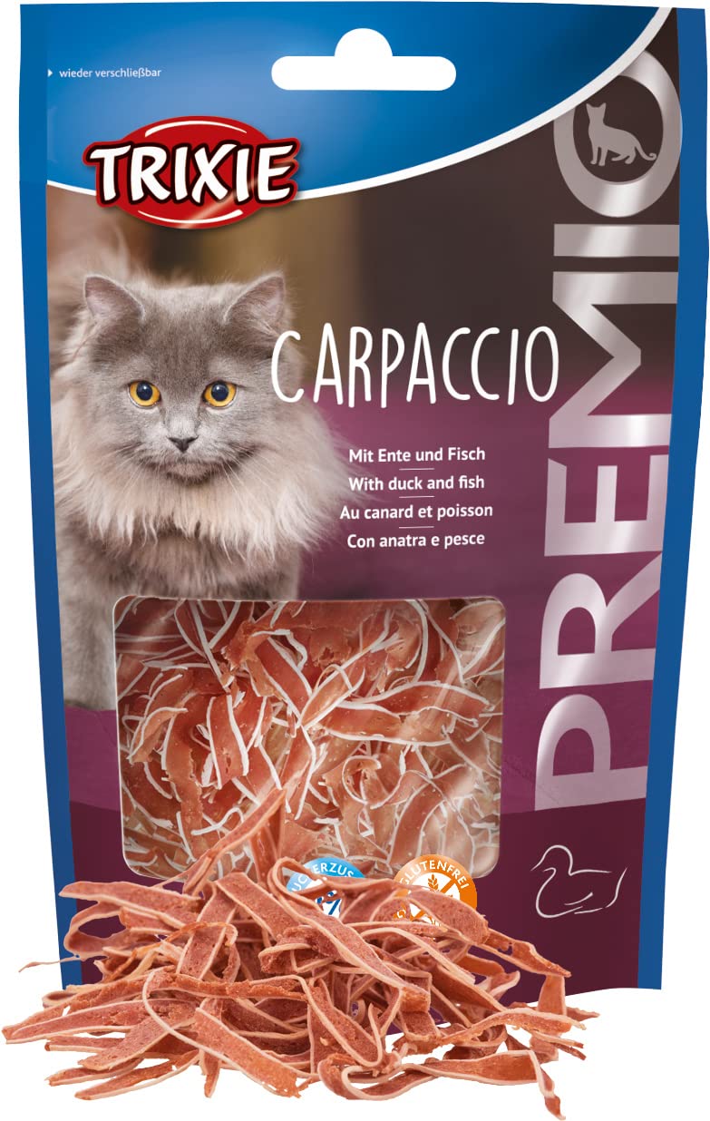 TRIXIE Premio Carpaccio Duck and Fish Cat Snack Wafer | 20g | Gluten-Free, No Added Sugar 1