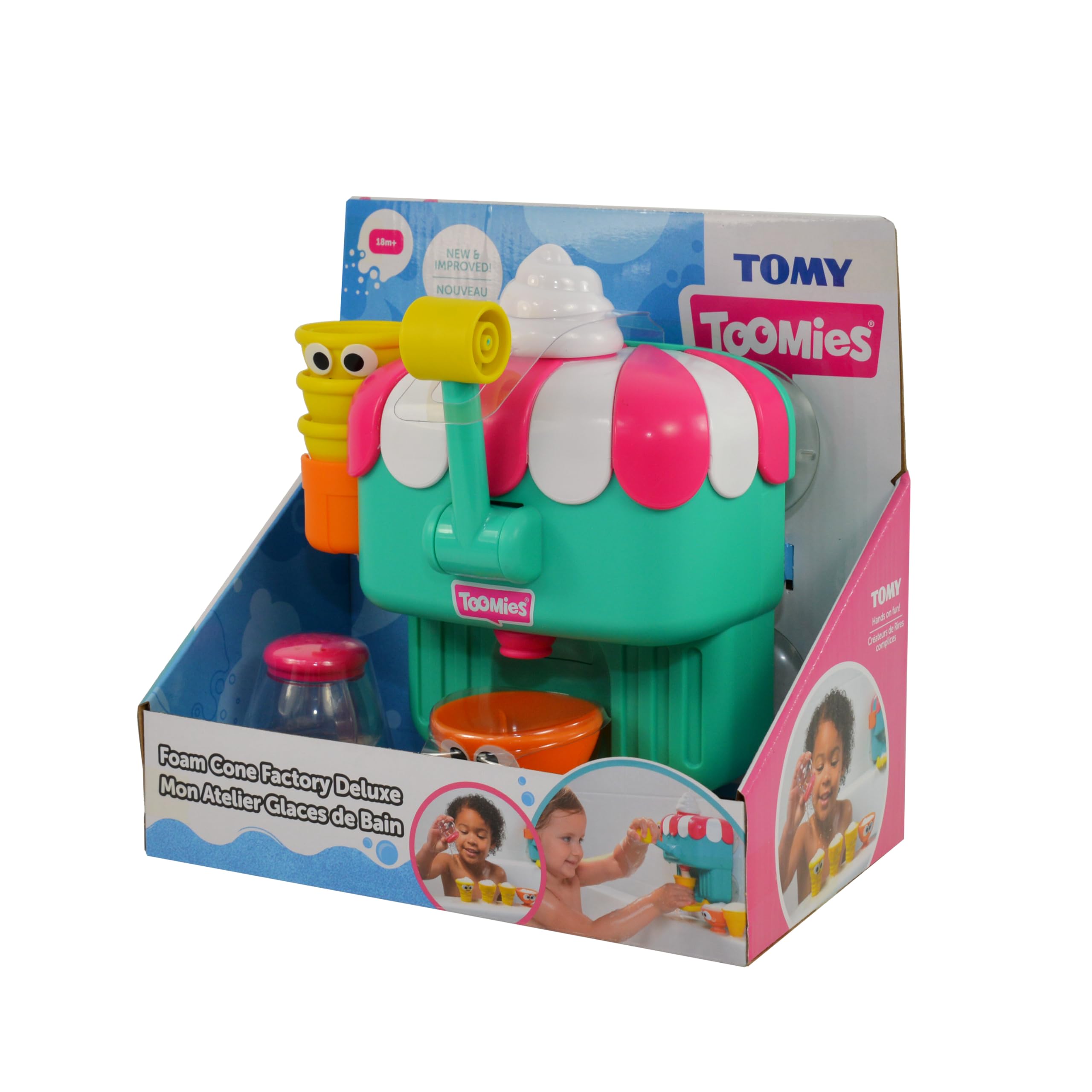 Toomies Foam Cone Factory Deluxe Bath Toy - Wall Mounted Ice Cream Maker for Toddlers 18M+ 6