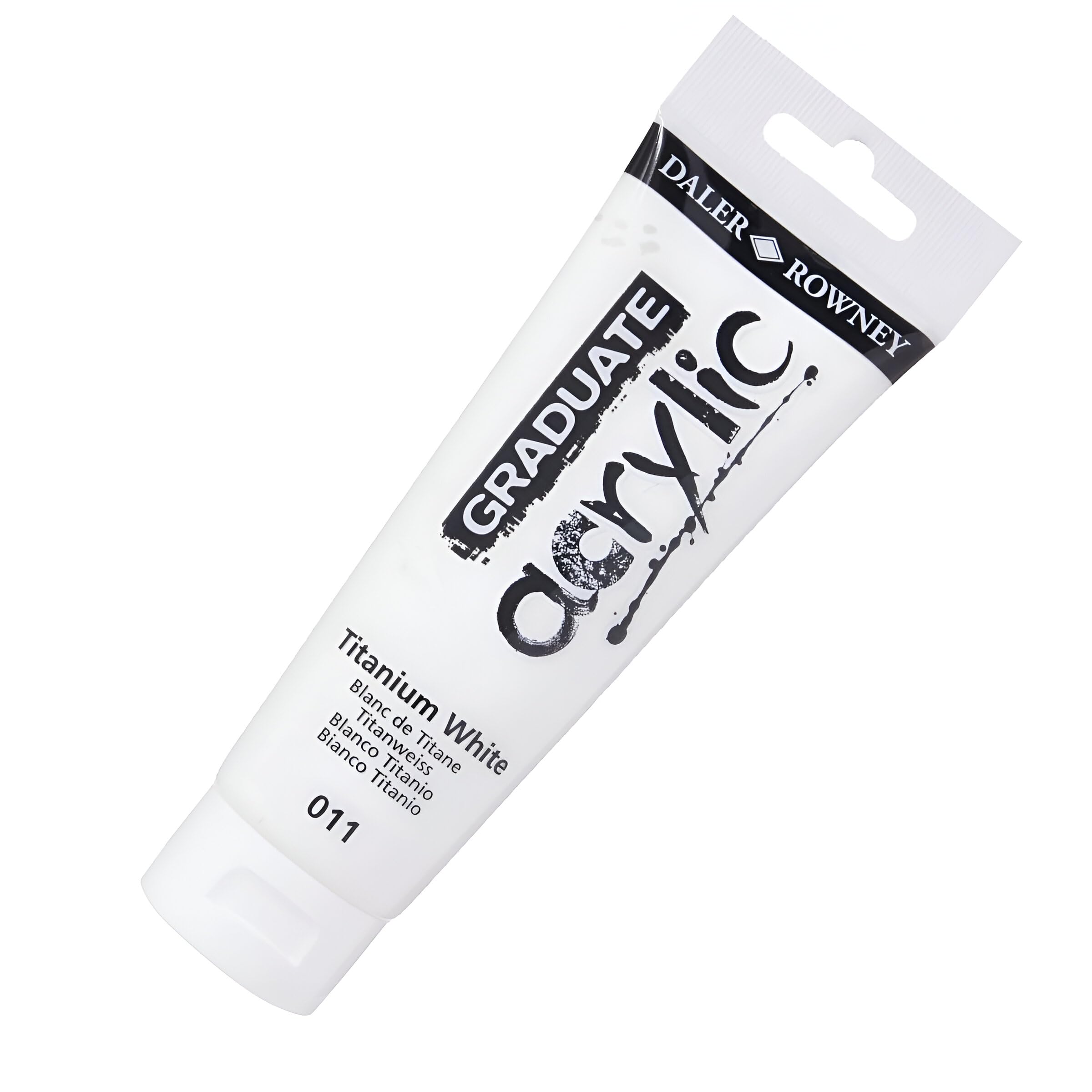 Daler Rowney Graduate Acrylic Paint - 120 ml Tube, Titanium White