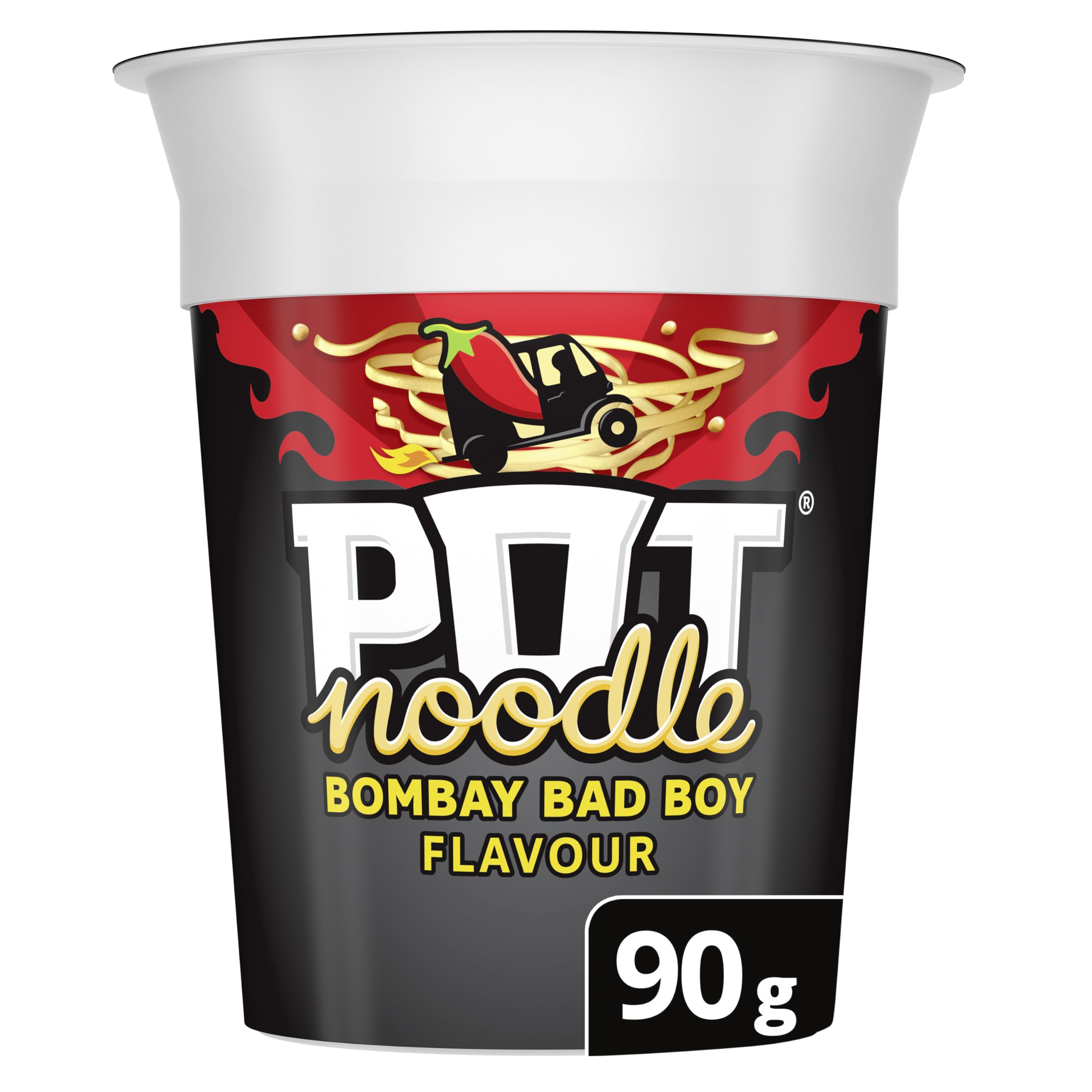 Pot Noodle Bombay Bad Boy Instant Vegan Noodles - Standard Pot 90g | Ready in 4 Mins