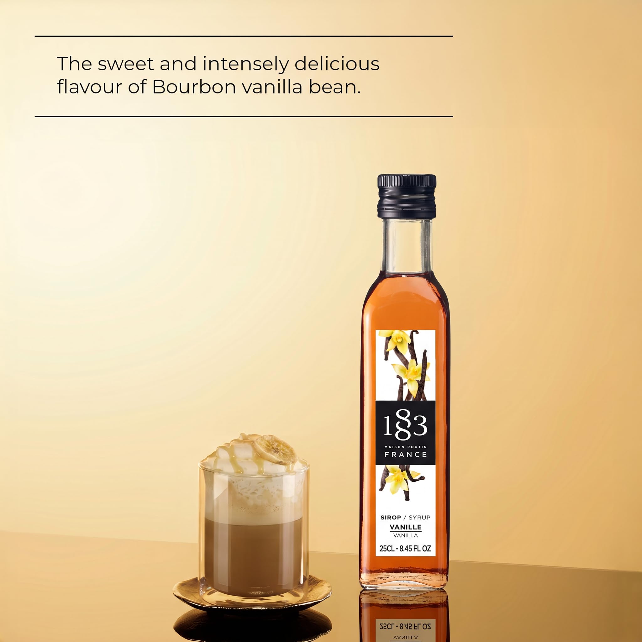 1883 MAISON ROUTIN Premium Vanilla Syrup - 250 ml | Natural Ingredients | Vegan Friendly