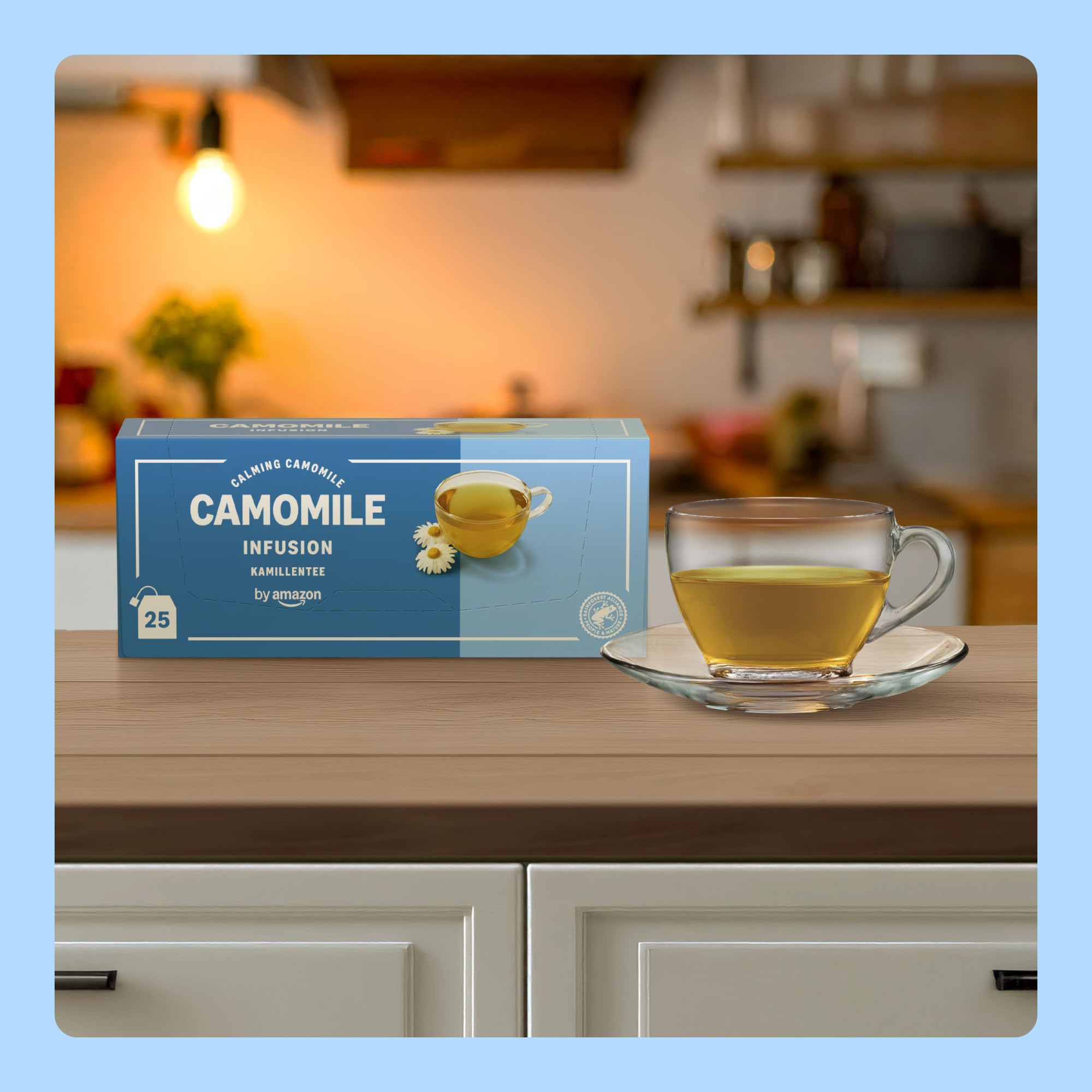 by Amazon Camomile Herbal Tea - Calming Infusion, Naturally Caffeine Free | 25 Double Chamber Bags 4