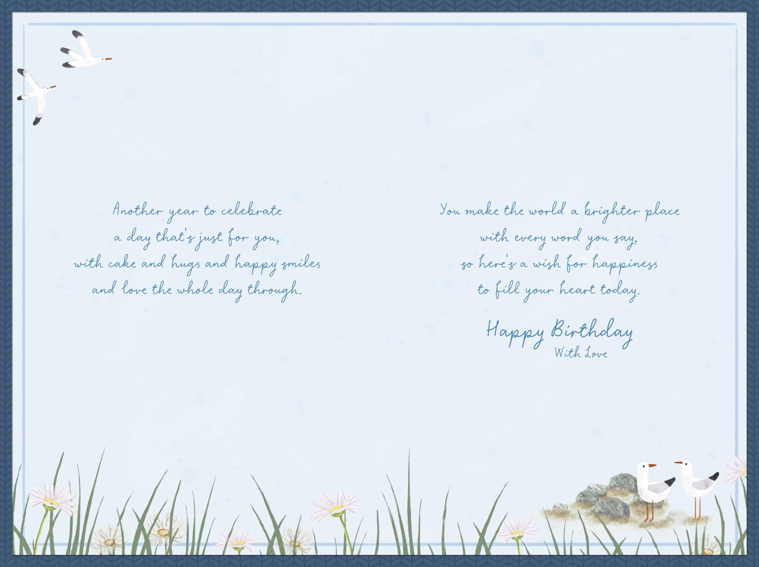 Wishing Well Grandad Birthday Card | 9 x 6 Inches | Seaside Boat Design | Luxury Foil Lettering 2