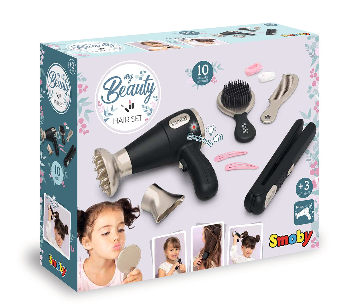 Smoby My Beauty Hair Set - 10-Piece Hairdressing Set, Ages 3-8