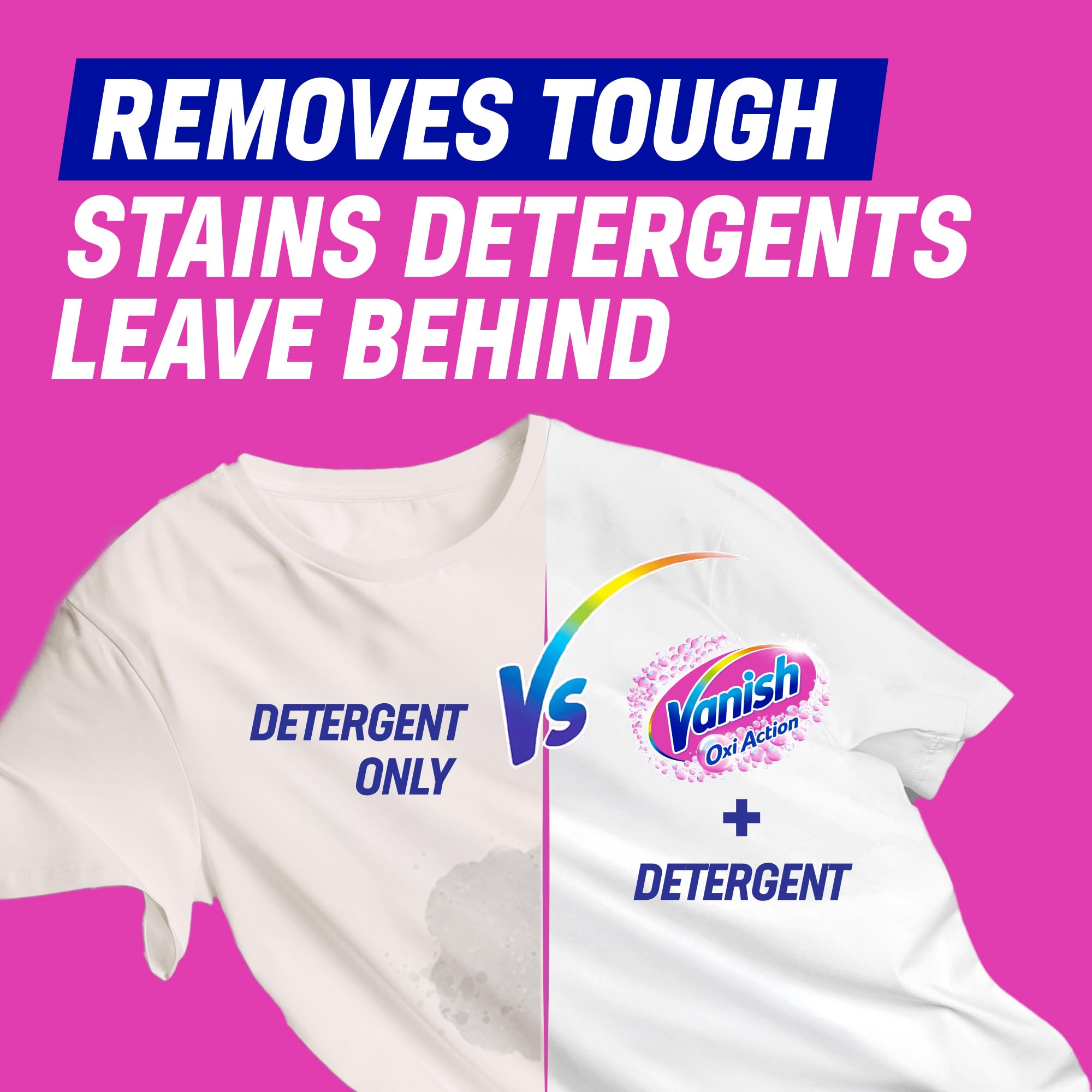 Vanish Crystal White Stain Remover Powder - Restores Whites & Removes Tough Stains | 1.41kg 4