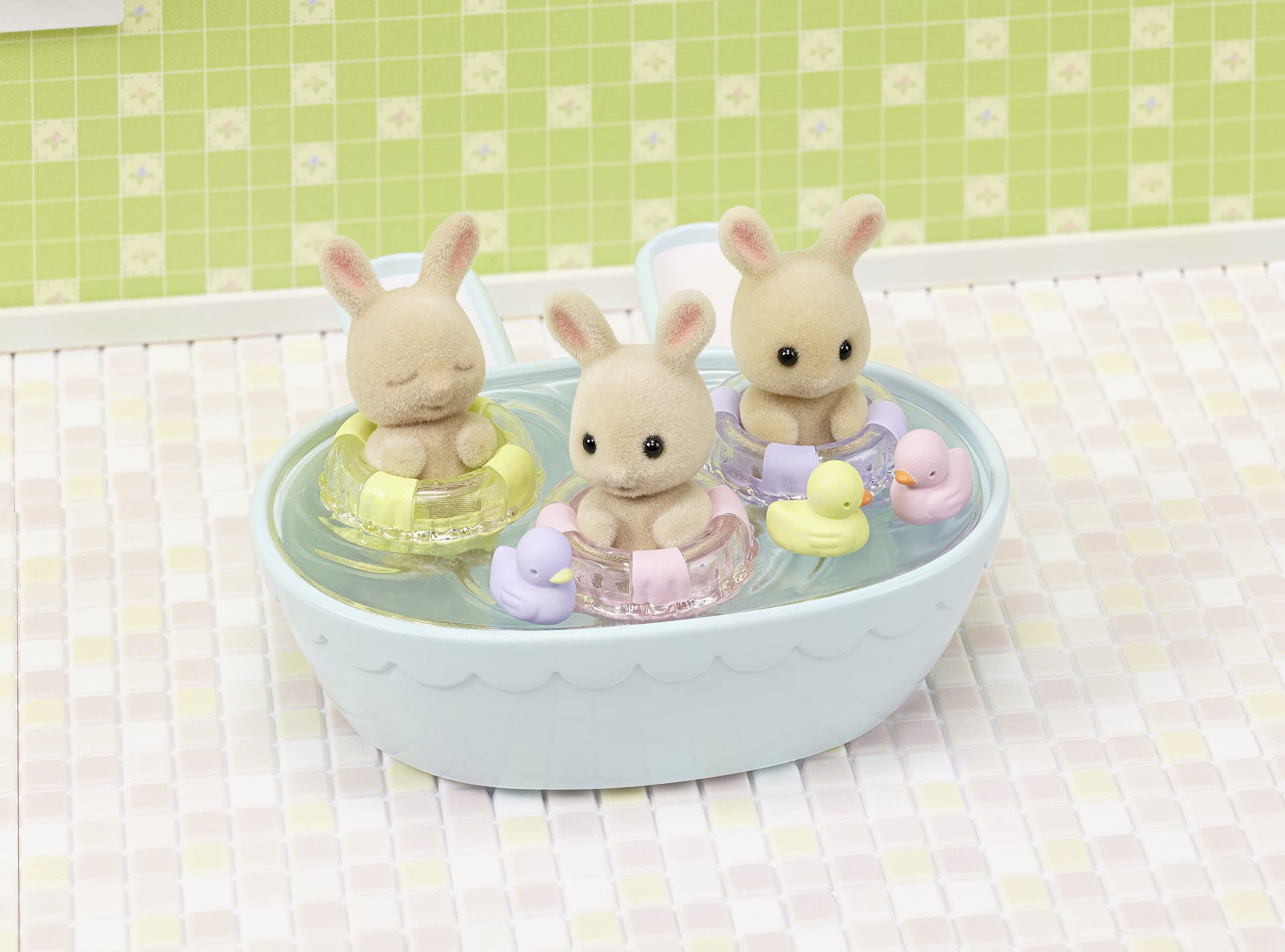 Sylvanian Families 5707 Triplets Baby Bathtime Set - Dollhouse Playsets