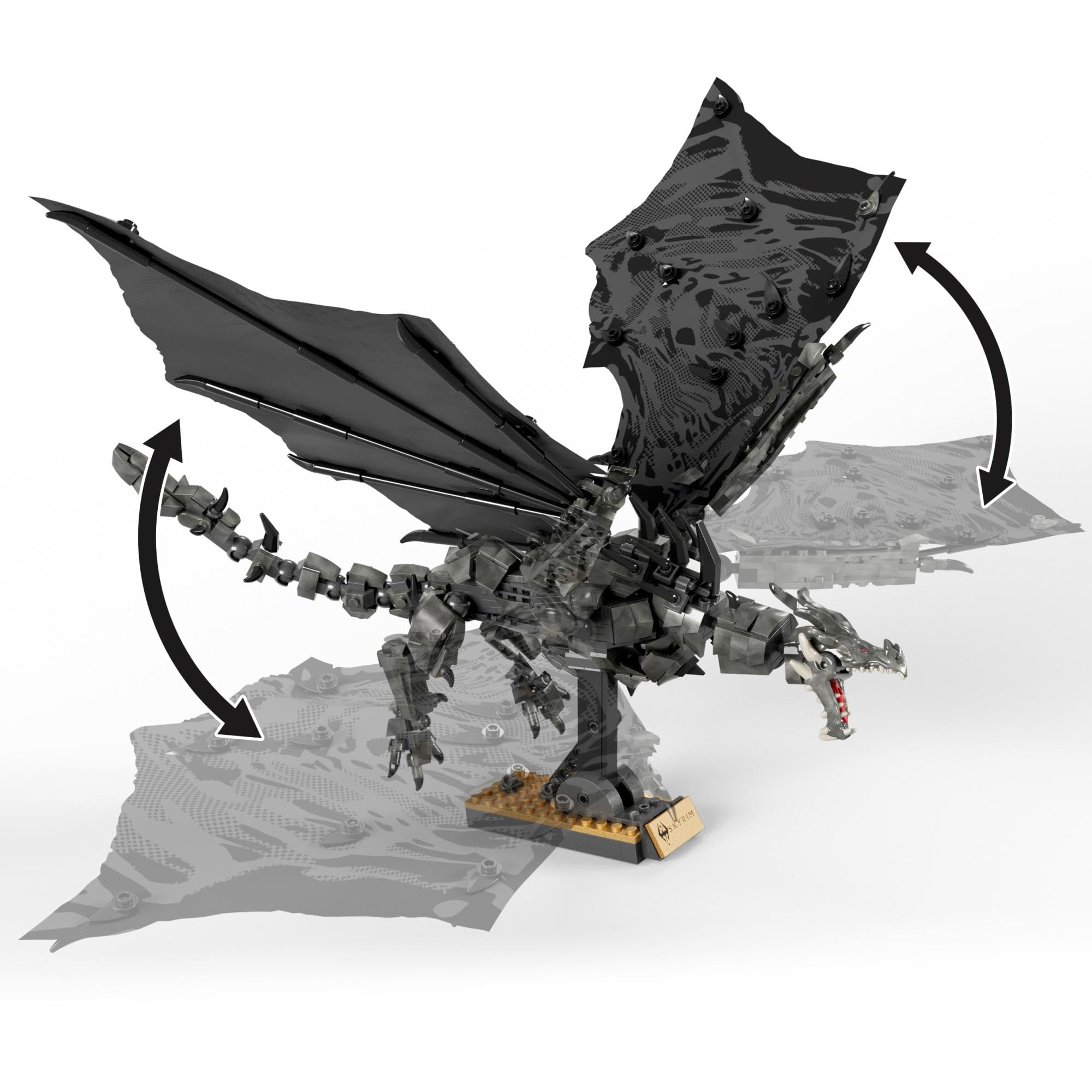 Mega Brands Skyrim Alduin the World Eater Building Set - 619 Pieces, Multicolor 4