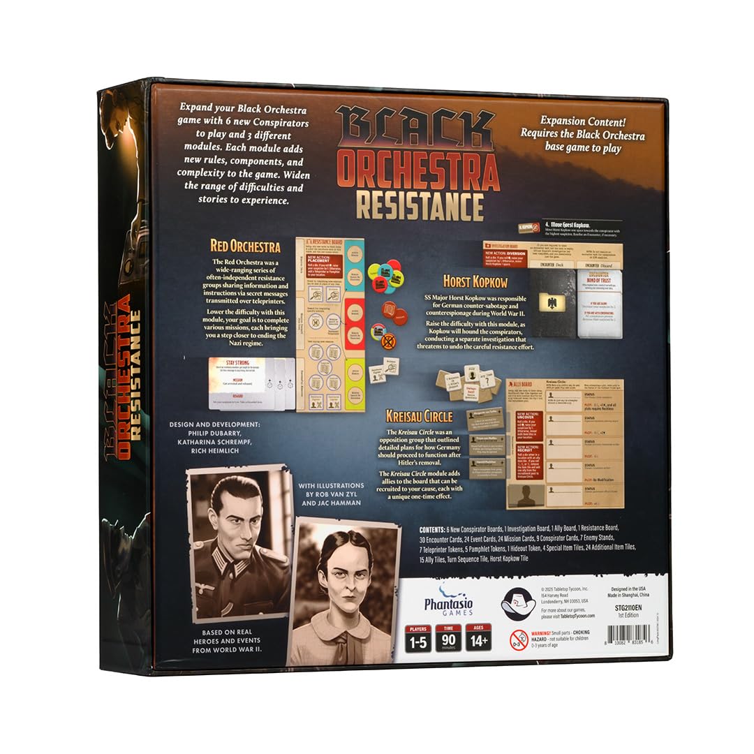 Victory Point Games Black Orchestra Resistance Expansion | 6 New Conspirators | 3 Modules 2