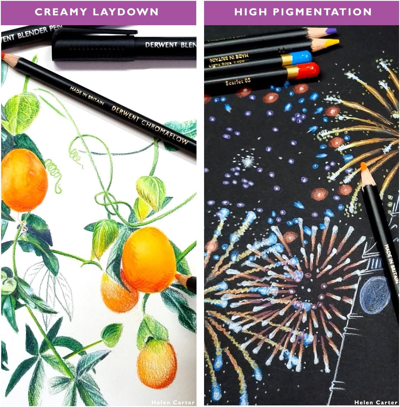 Derwent Chromaflow Coloured Pencils - Set of 24 | 3.5mm Core | Blendable 6