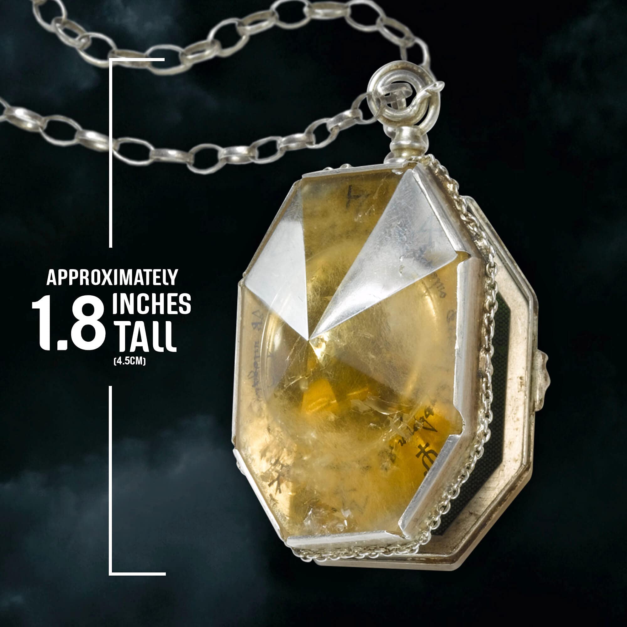 The Noble Collection Harry Potter The Locket from the Cave - Die-Cast Metal Locket with Chain & Wooden Display Case 5