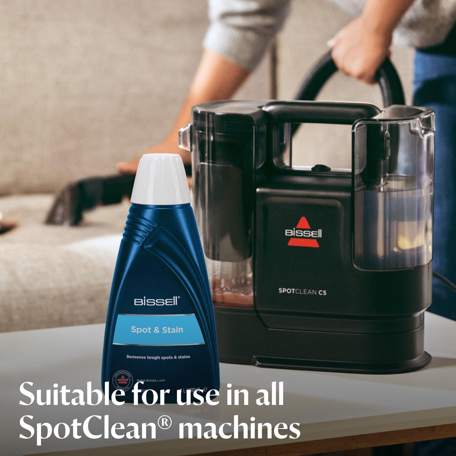 BISSELL Spot and Stain Formula Rug Cleaner - 1L Foam Bottle for Portable Cleaners | Fresh Scent 6