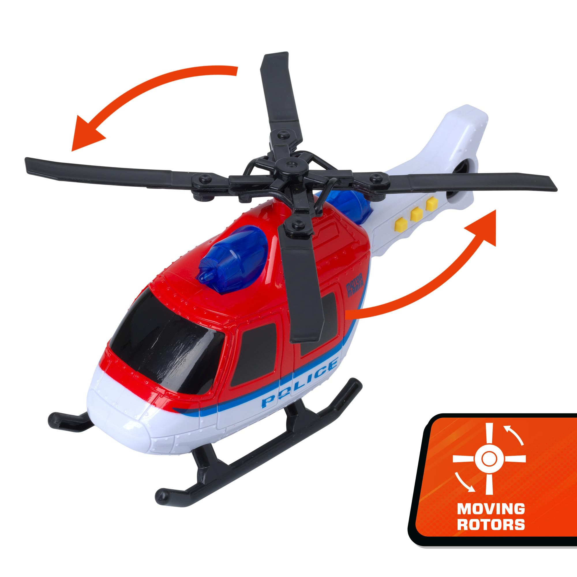 Motor Zone Police Helicopter - 18.5cm with Realistic Lights & Sound | Kid Toy 5