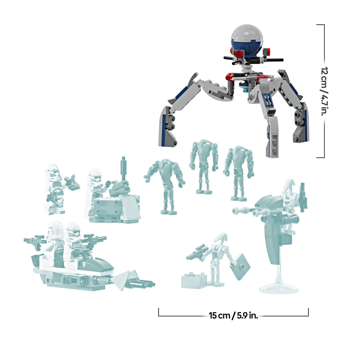 LEGO Star Wars Clone Trooper & Battle Droid Battle Pack - Building Toy Playset for Kids 7+