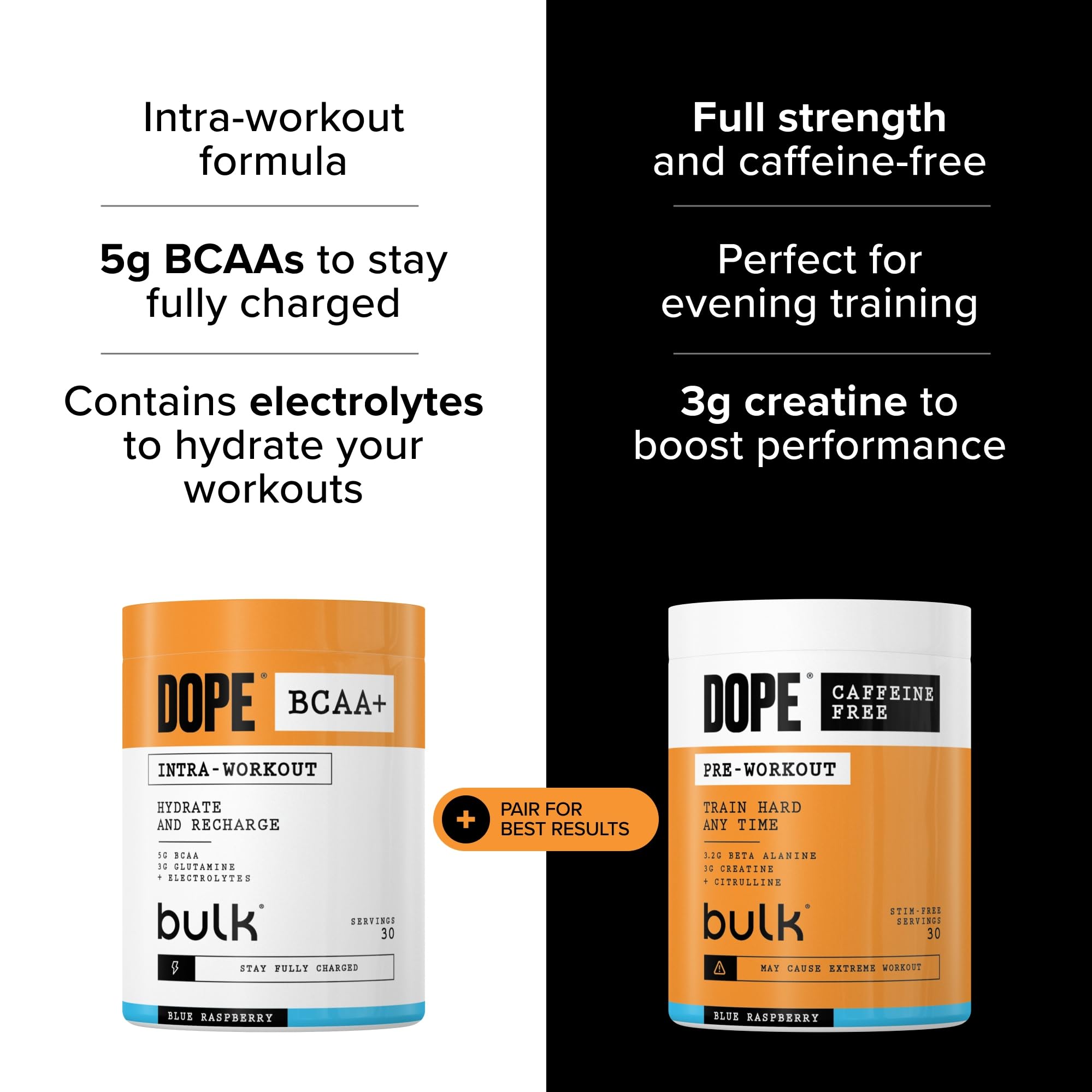 Bulk Dope Caffeine Free Pre-Workout Powder - Strawberry Lime | 510g | 30 Servings 7