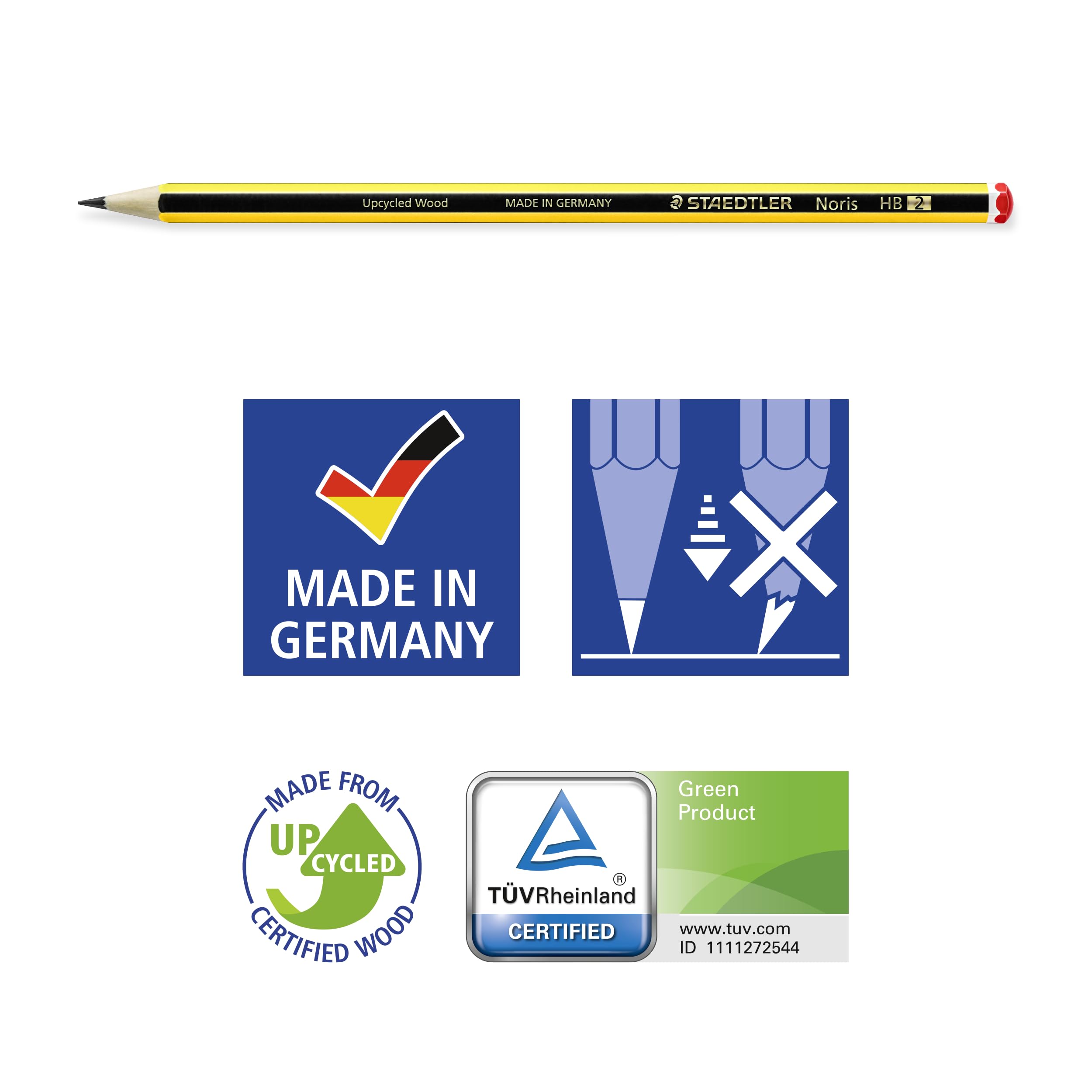 STAEDTLER Noris Student Set - HB Drawing Pencils, Ruler, Eraser & Sharpener | Eco Friendly 5