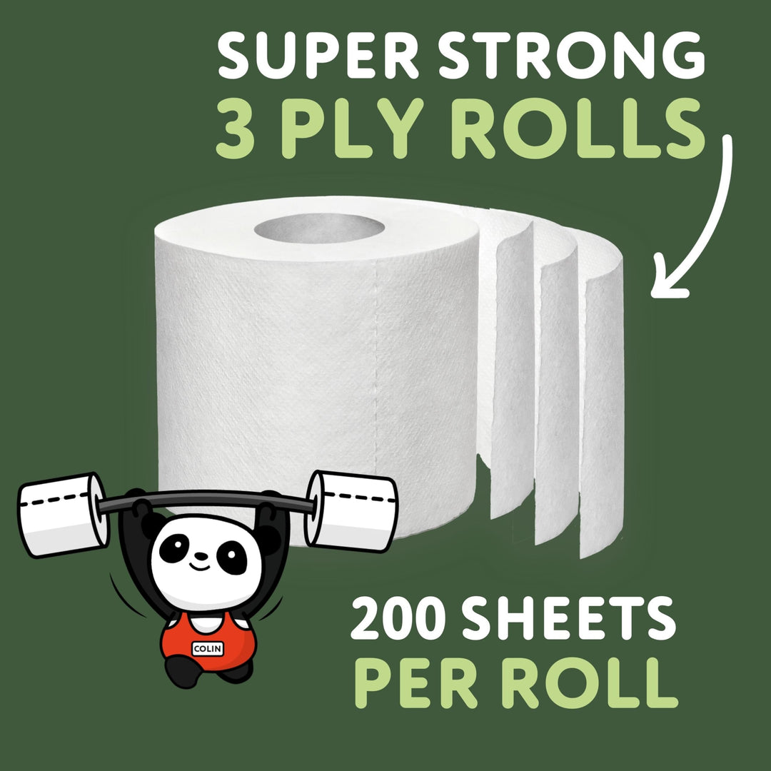 The Cheeky Panda - Bamboo Toilet Paper 9 Rolls | Plastic-Free, FSC-Certified, Hypoallergenic