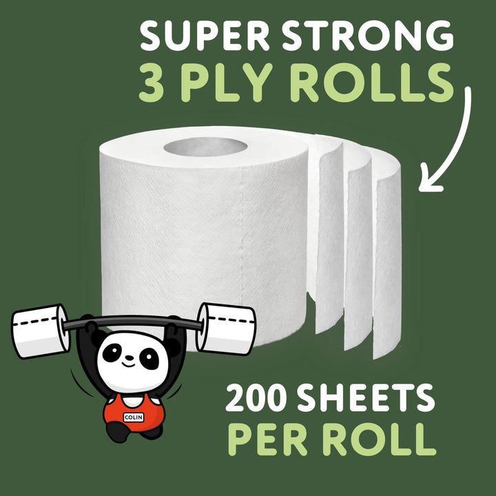 The Cheeky Panda - Bamboo Toilet Paper 9 Rolls | Plastic-Free, FSC-Certified, Hypoallergenic