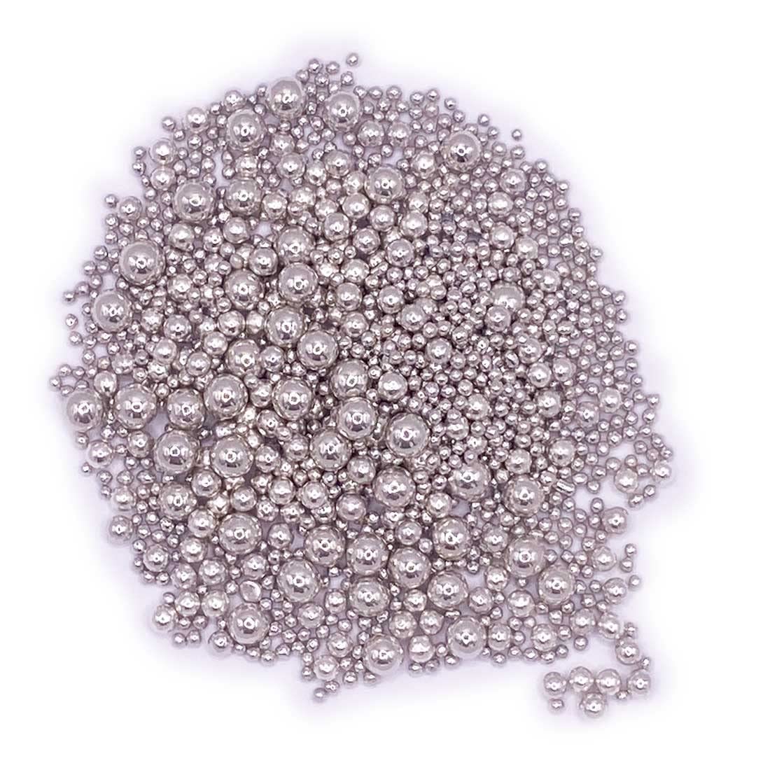 A Pinch of Pearls Mix - High Shine Silver Cake Topper Sprinkles | 30g 2